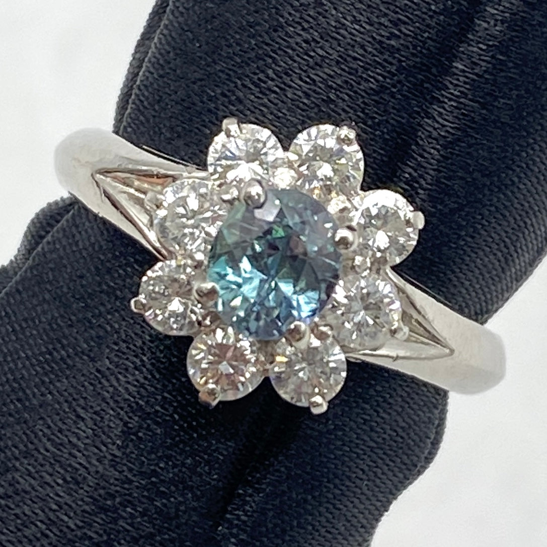 25-44441-0 PT900 Alexandrite Ring AX 0.808 DA 0.70 5.8g