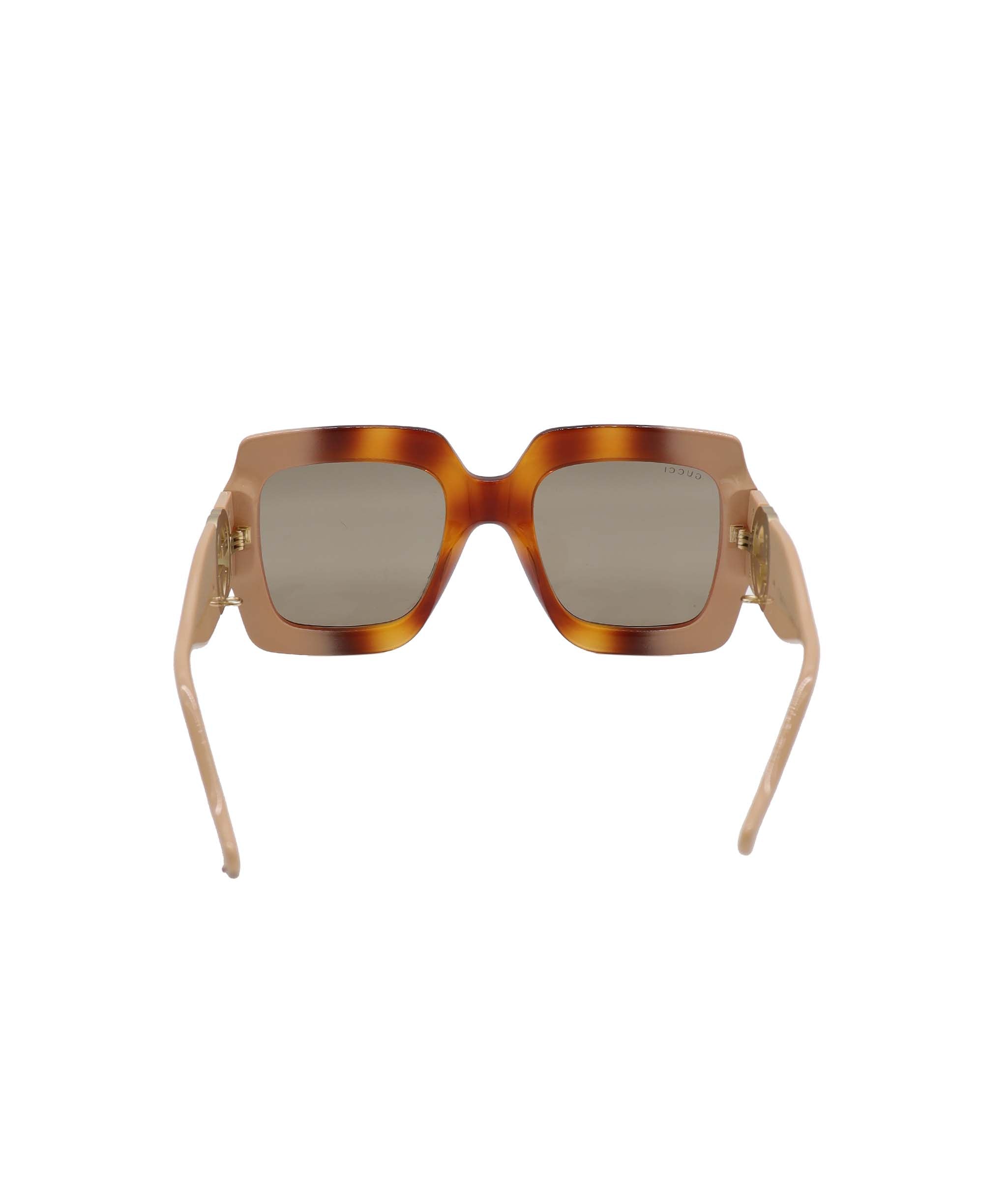 GUCCI SUNGLASSES WITH GOLD CHAIN NUDE-BROWN GRADIENT ASC7311