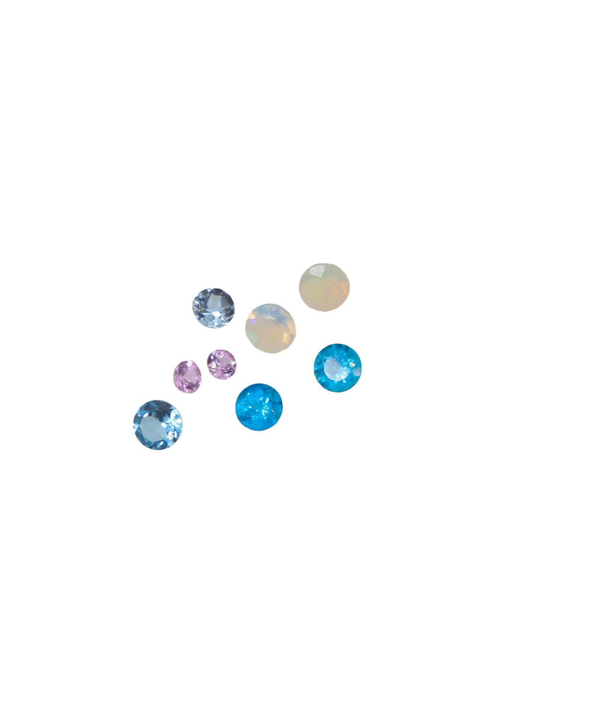 Multi gemstone Riviera (E.Opal, Swiss BT ,RMS,Appatite, Aquamarine,Pink Sapp. DXBS6784