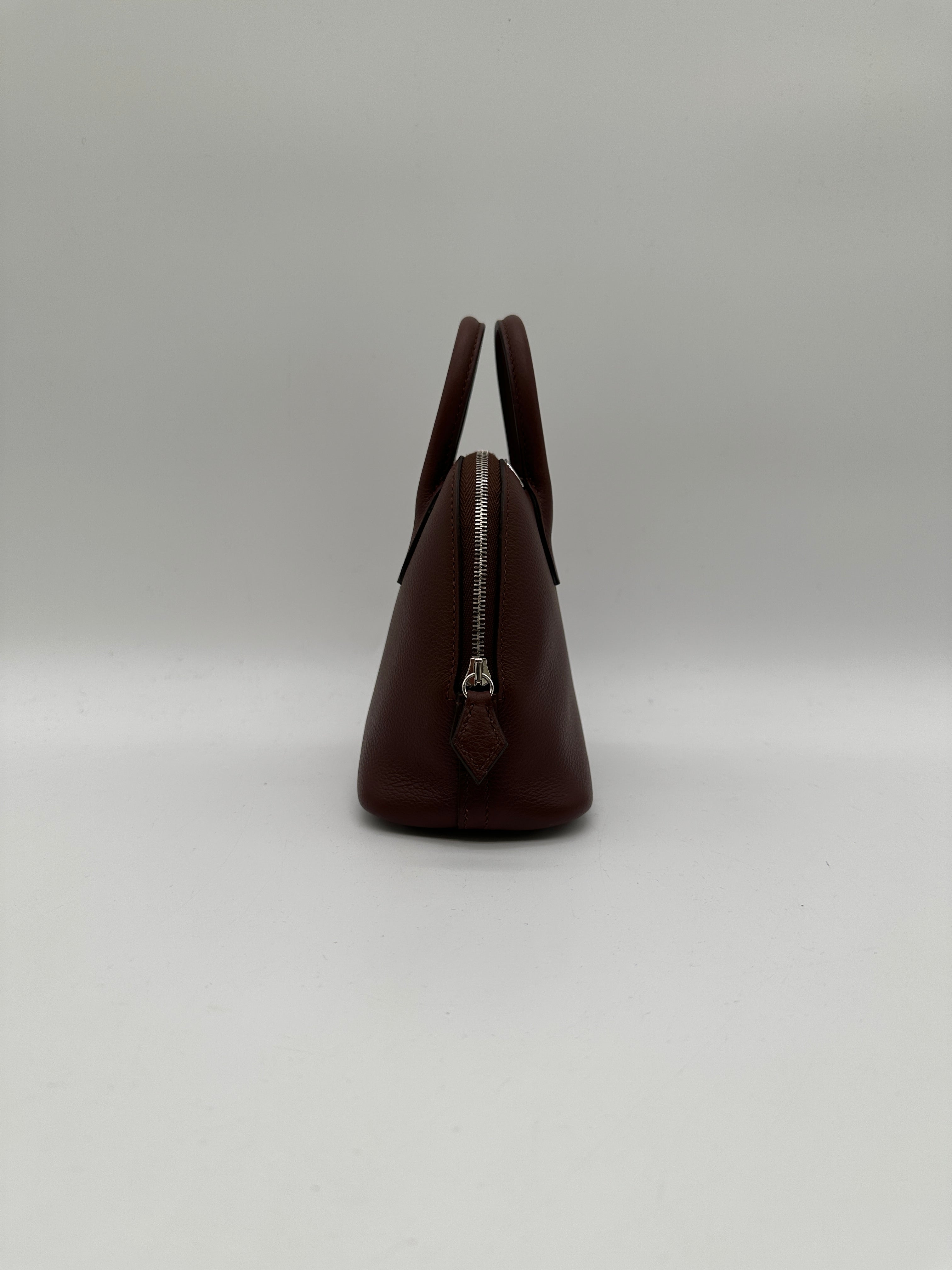 Hermès Mini Bolide Rouge Sellier Chamkila goatskin Palladium Hardware