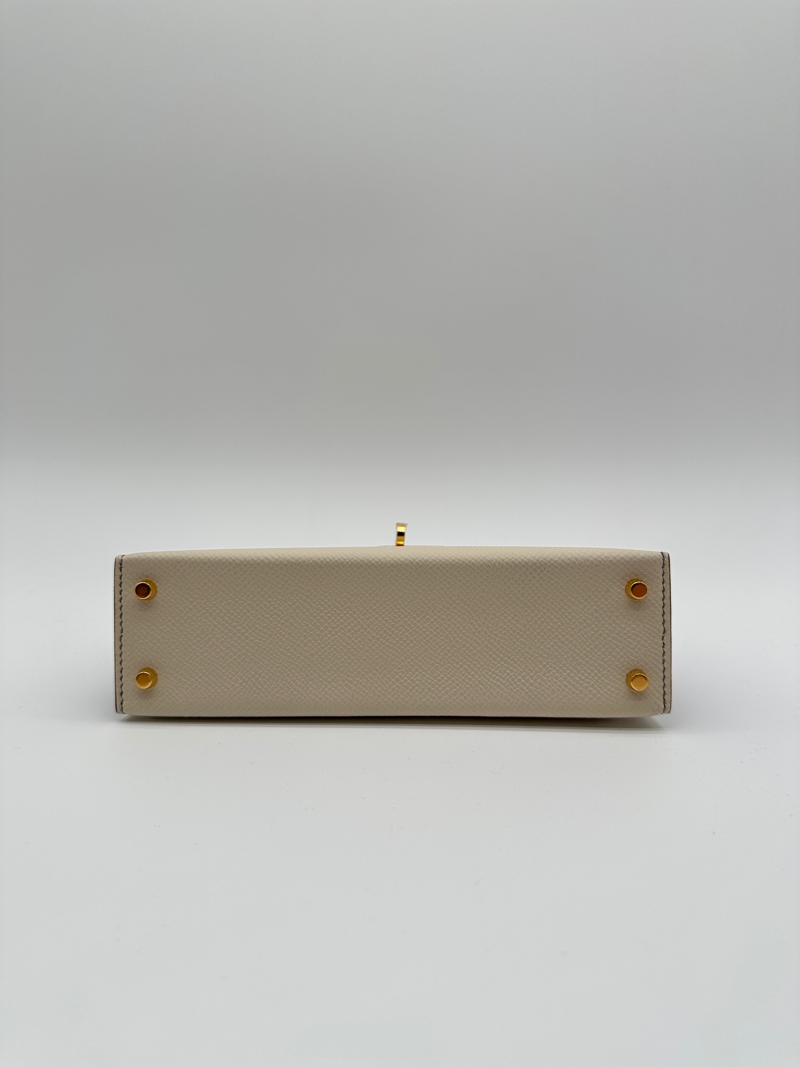 Hermès Mini Kelly HSS Craie/Gris Meyer Epsom Gold Hardware