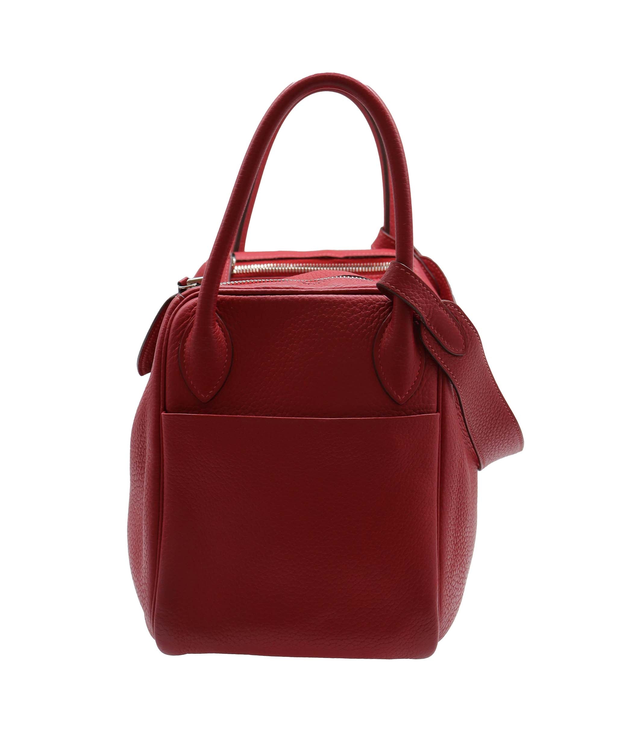 Hermes Lindy 30 Rouge Clemence PHW #T DXBA0068