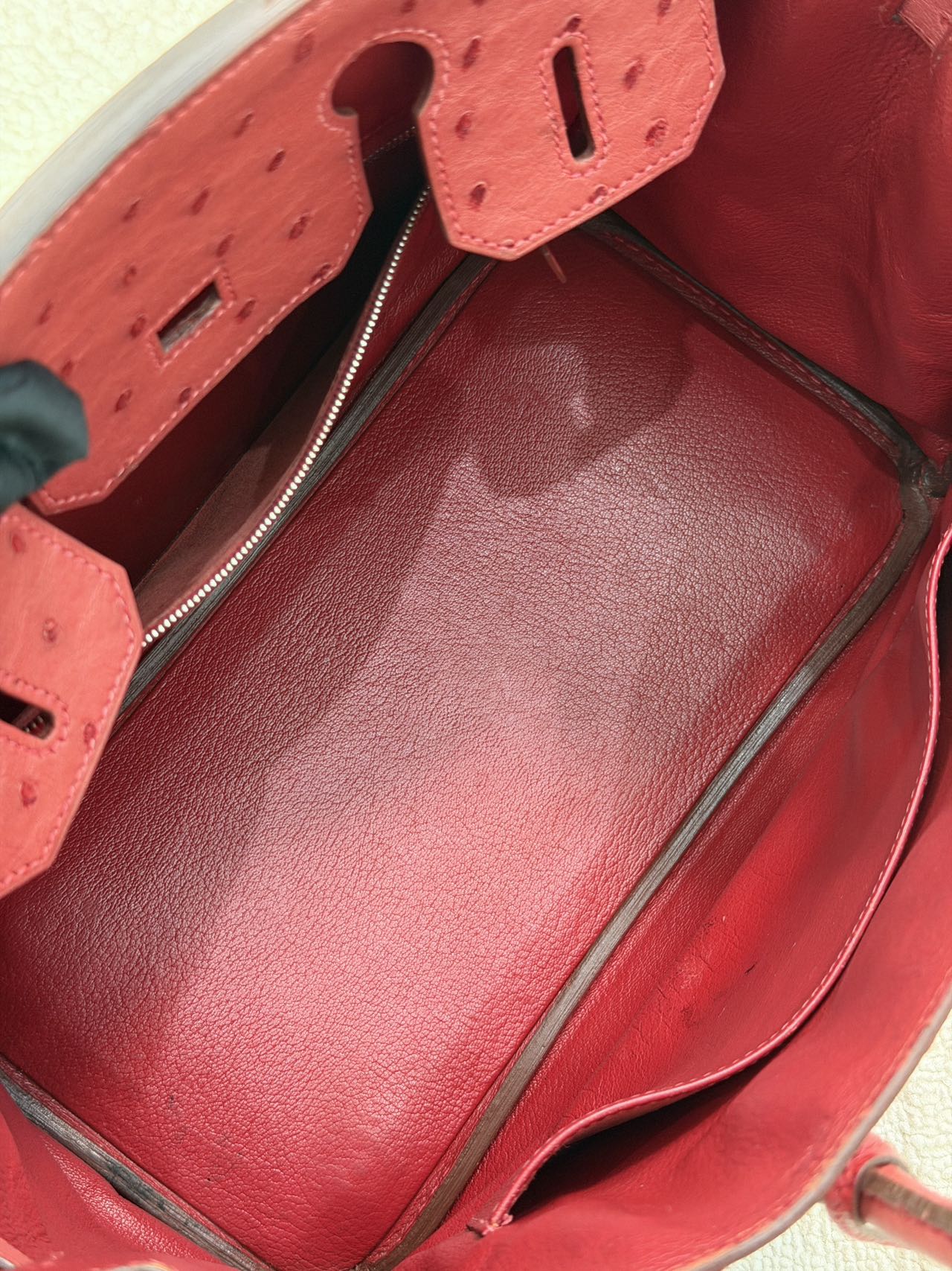 Hermès Birkin 30-Red Ostrich-PHW