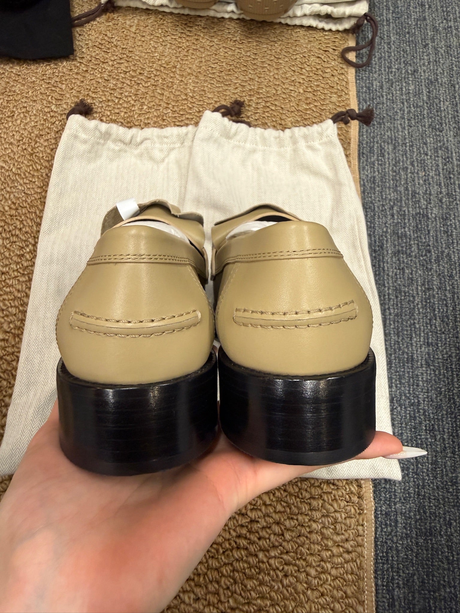 EU37-Hermès Leather Loafers – NEW