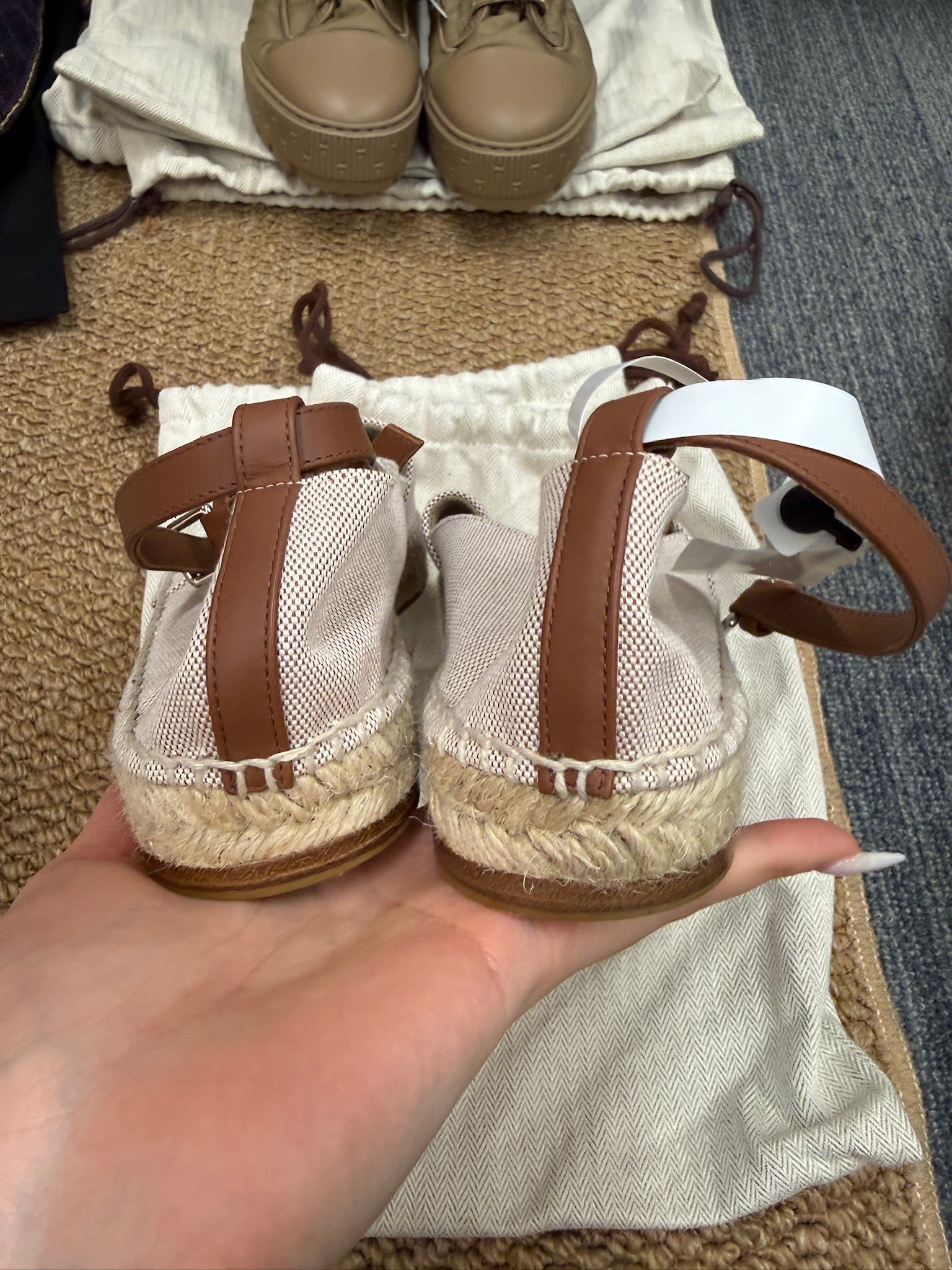 EU37 - Hermès 24 Faubourg Canvas Espadrilles – NEW