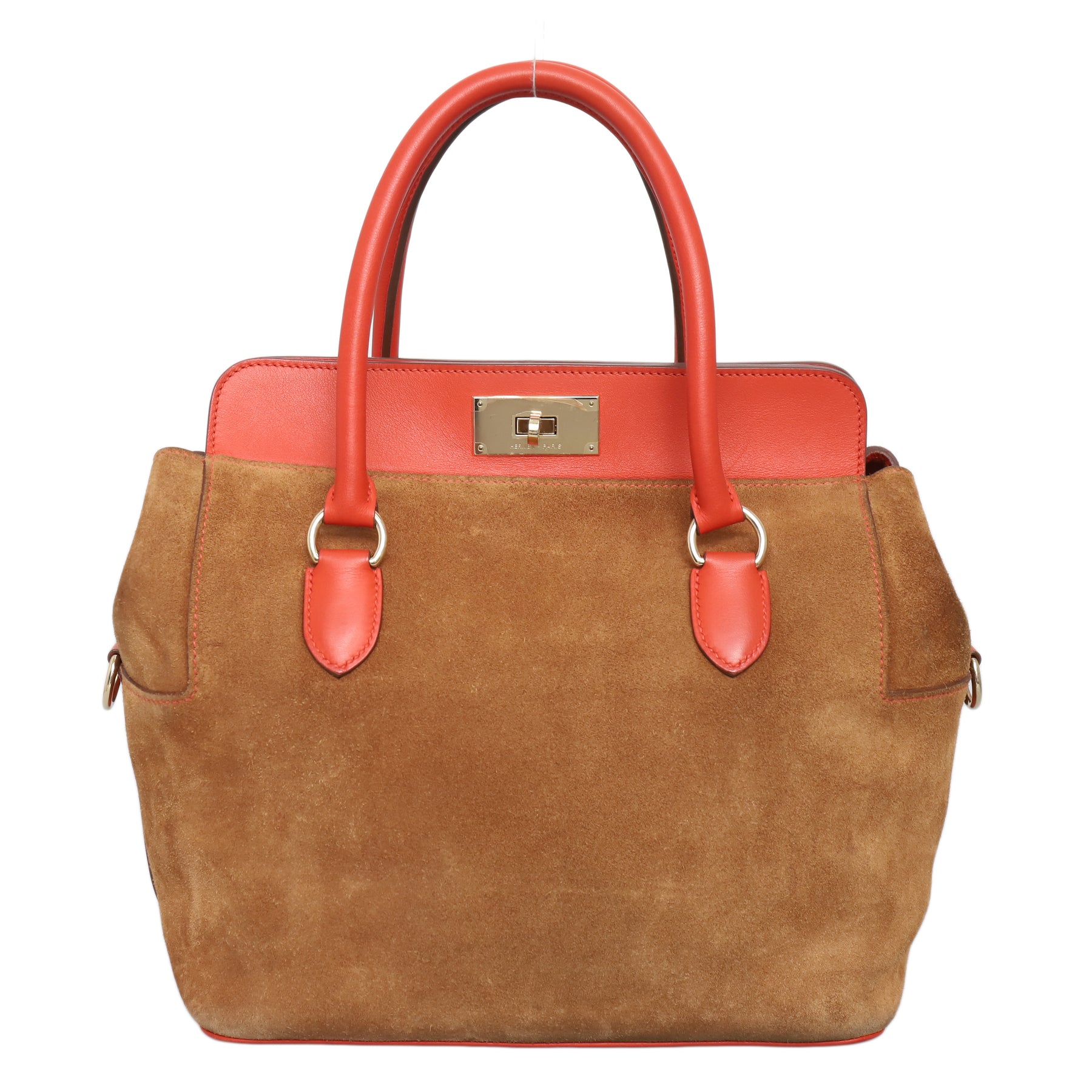 Hermès Toolbox Grizzly 26 Suede Bag HER07931B