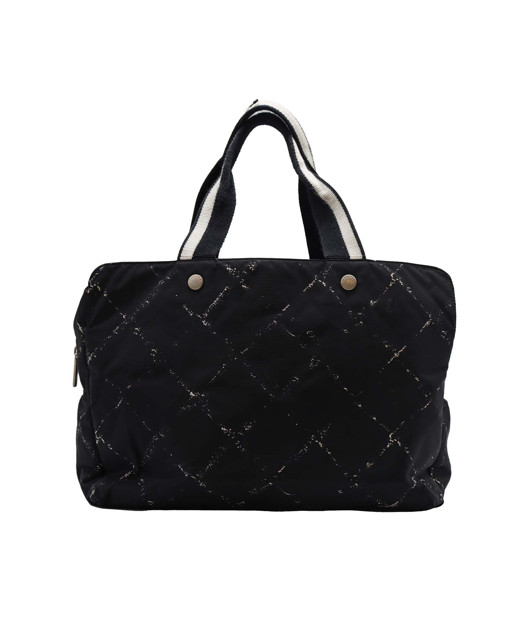 Chanel Black fabric Travel Tote Bag AGC2038