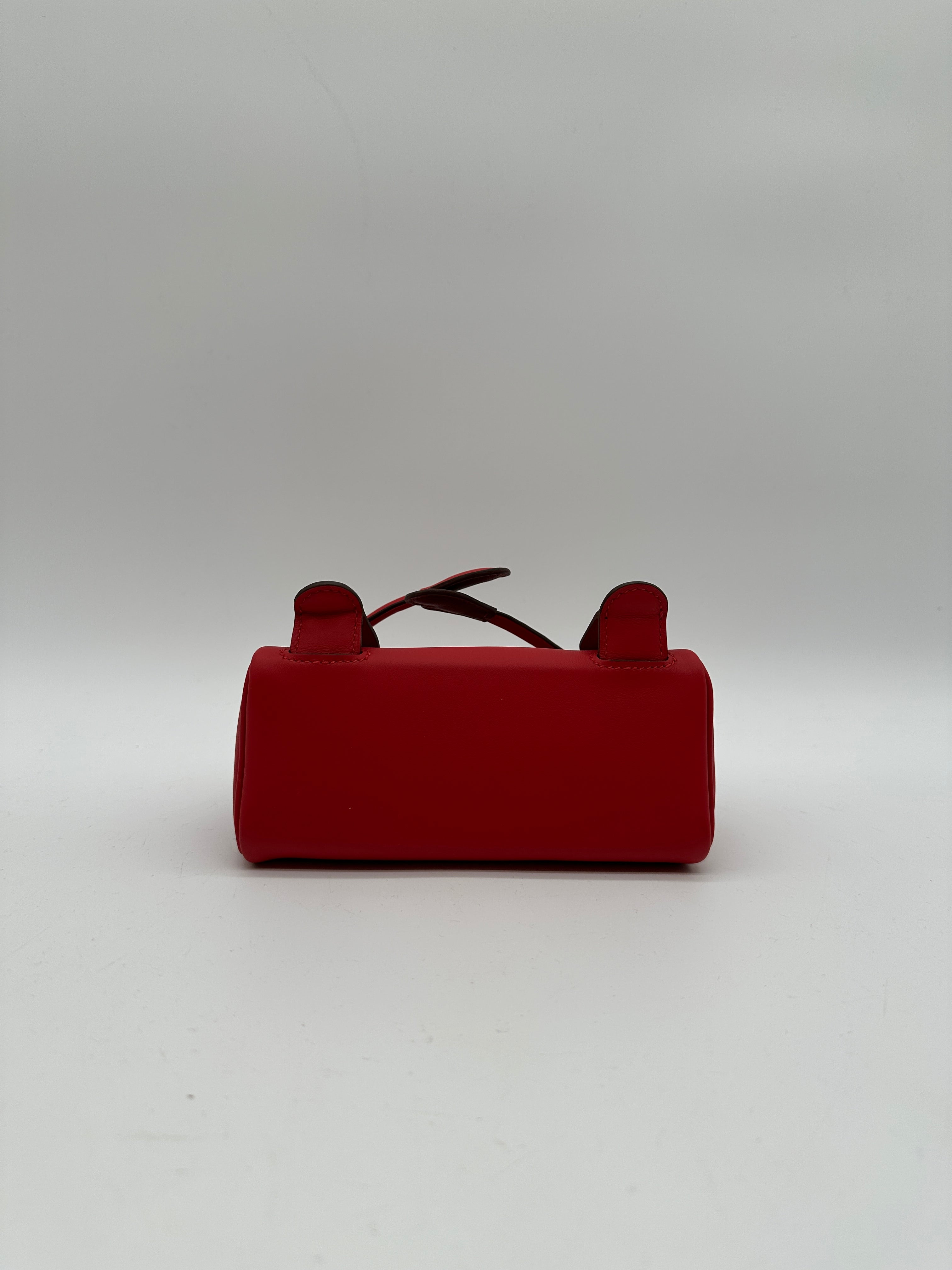 Hermès Kelly Doll Rouge Radieux Swift Palladium Hardware