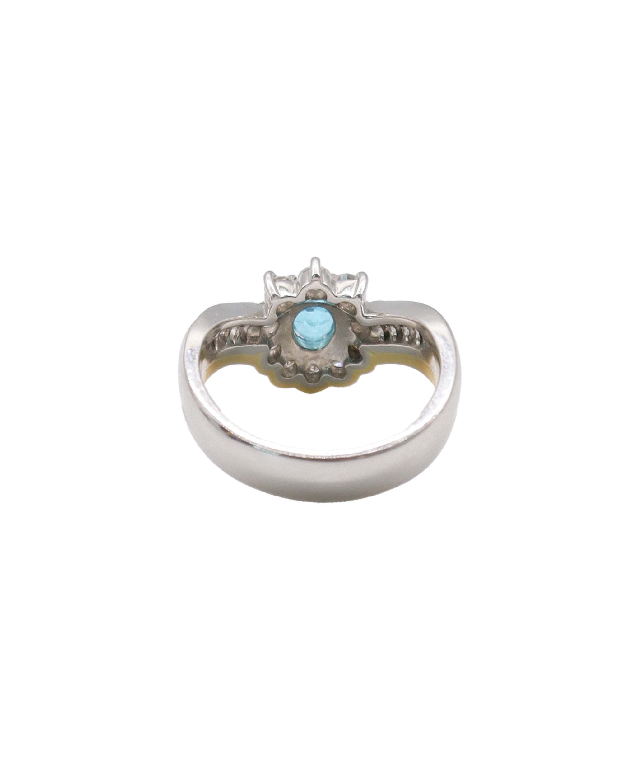 GIA Brazilian Paraiba Ring in Pt900/18K, P0.54ct D0.62ct (5.5us) 3162 JJC0506 DXBS6418
