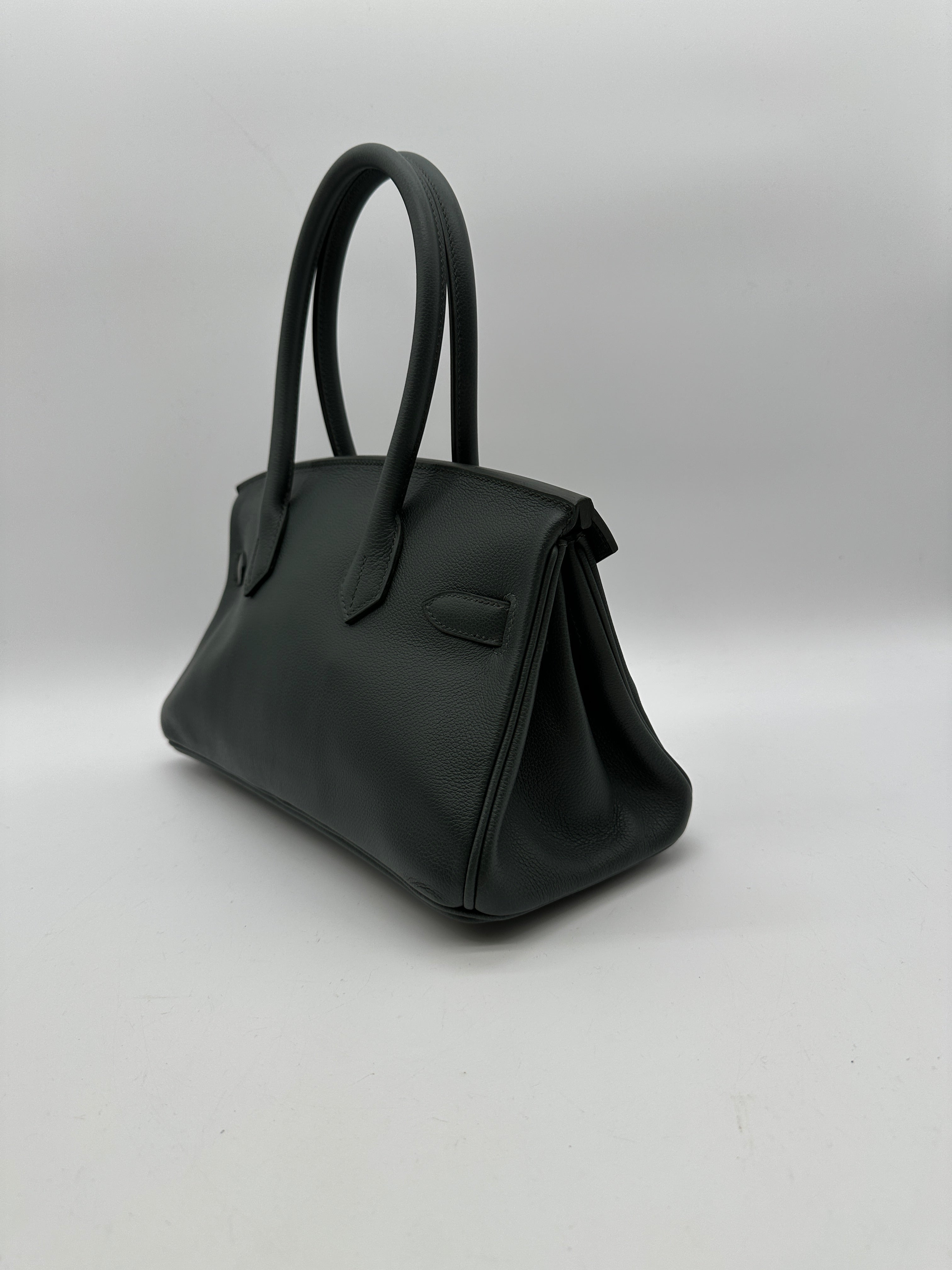 Hermès Birkin Shoulder 29 Vert Mangrove Evercolor Permabrass Hardware
