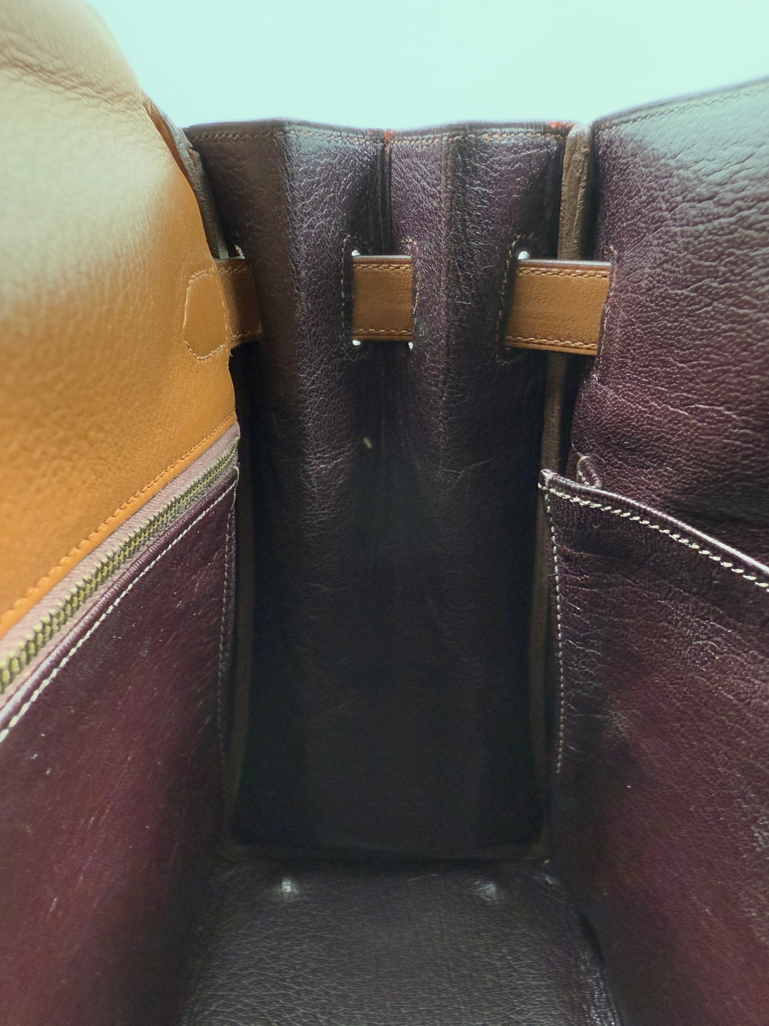 *LONDON LOCATED* VINTAGE HERMÈS KELLY 32CM "ULYSSE" GOLD Gulliver & Toile with Gold Hardware
