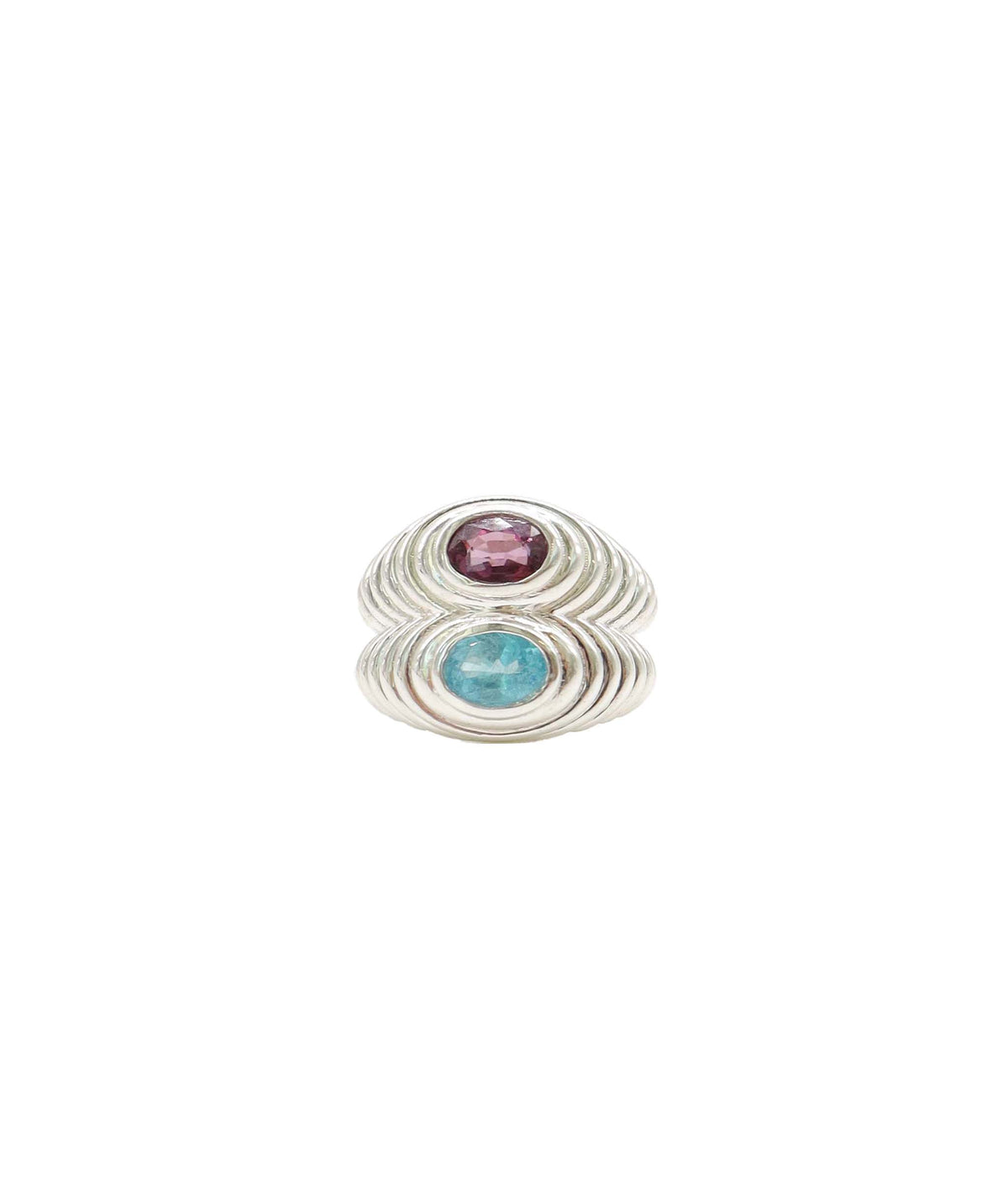 Silver Purple Spinel & Apatite Bypass Cocktail Ring DXBS6865