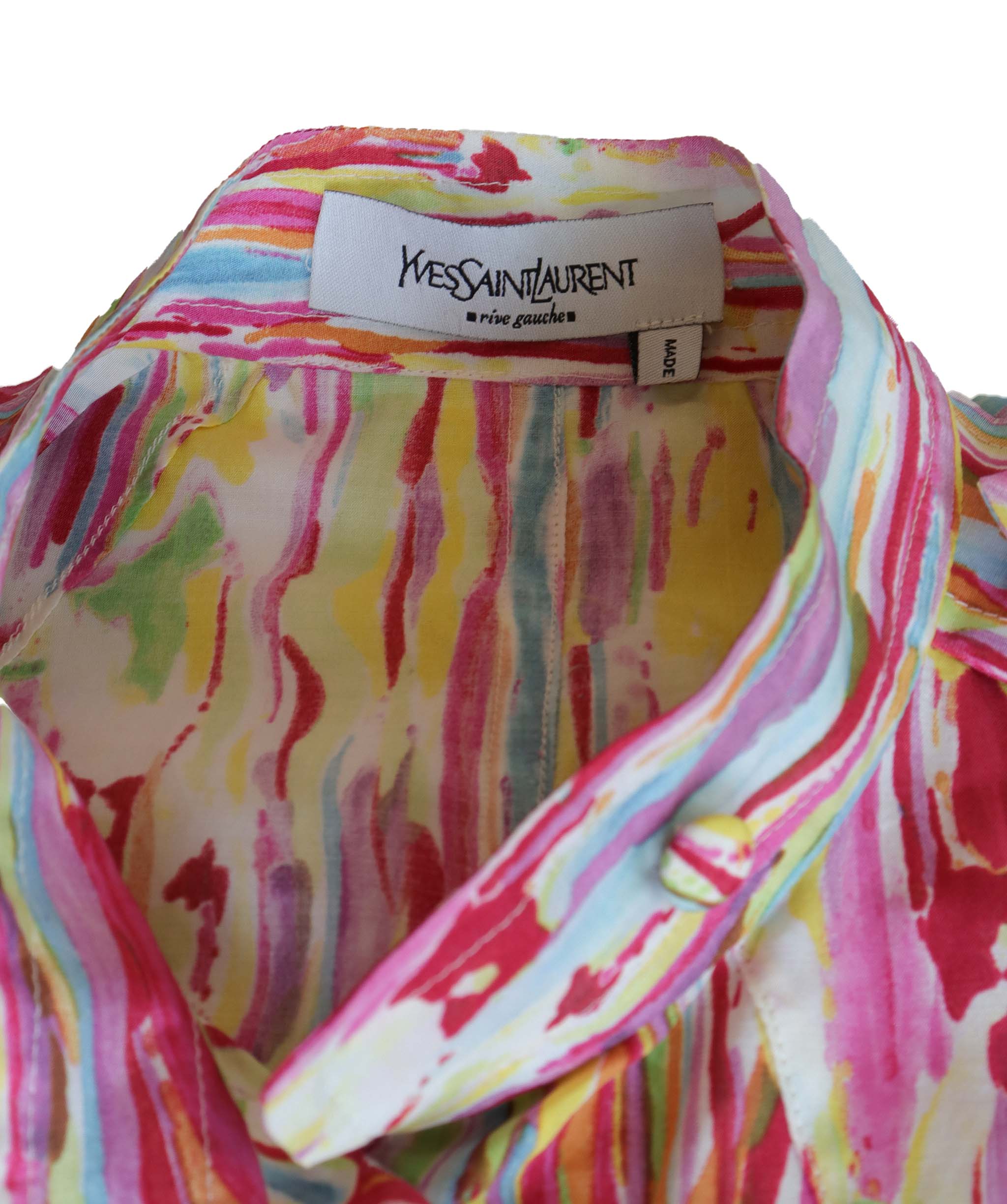 Yves Saint Laurent sleveless colourful shirt S38 - AGC1803