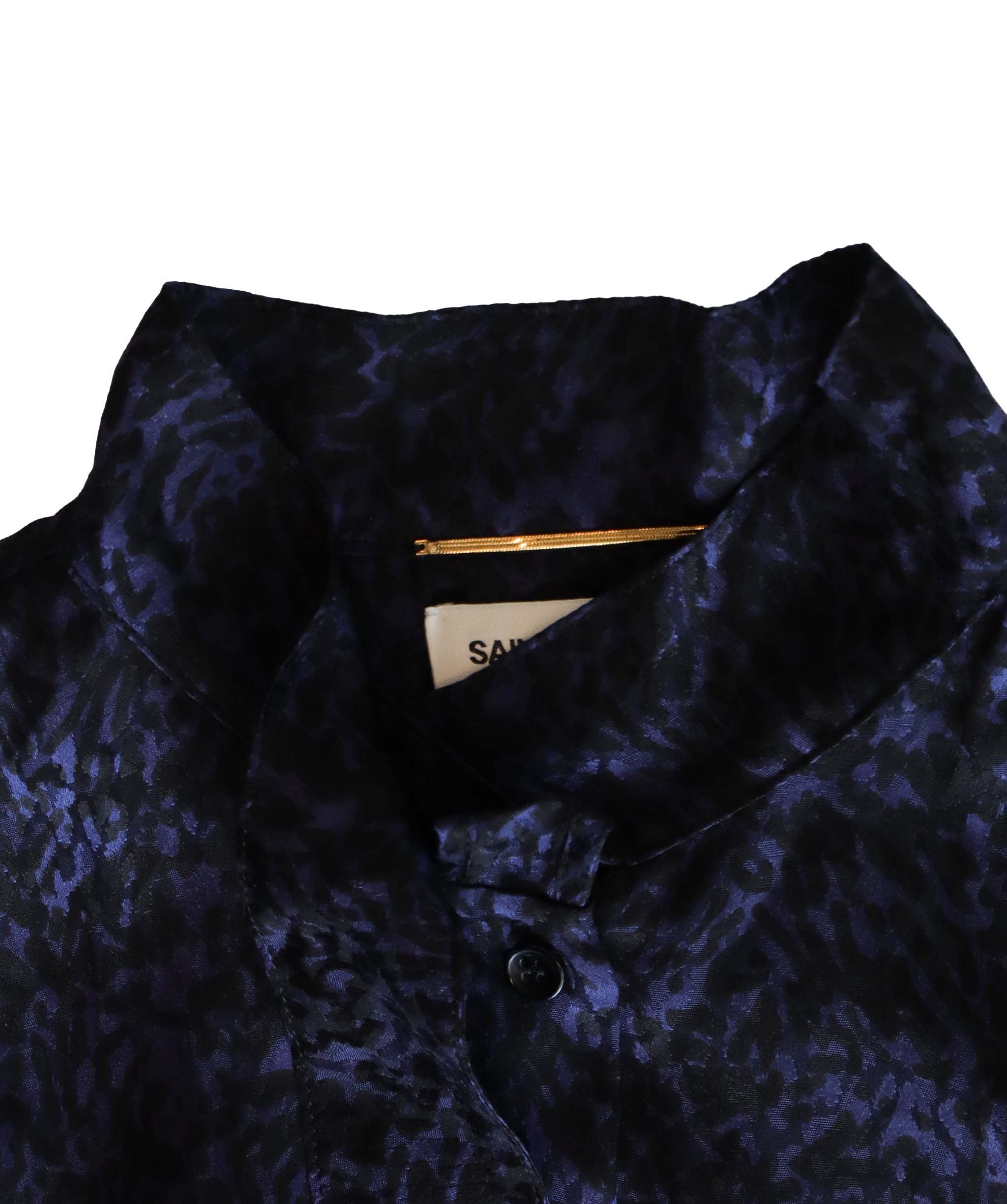 Yves Saint Laurent blue Leopard Silk Dress - AGC1842