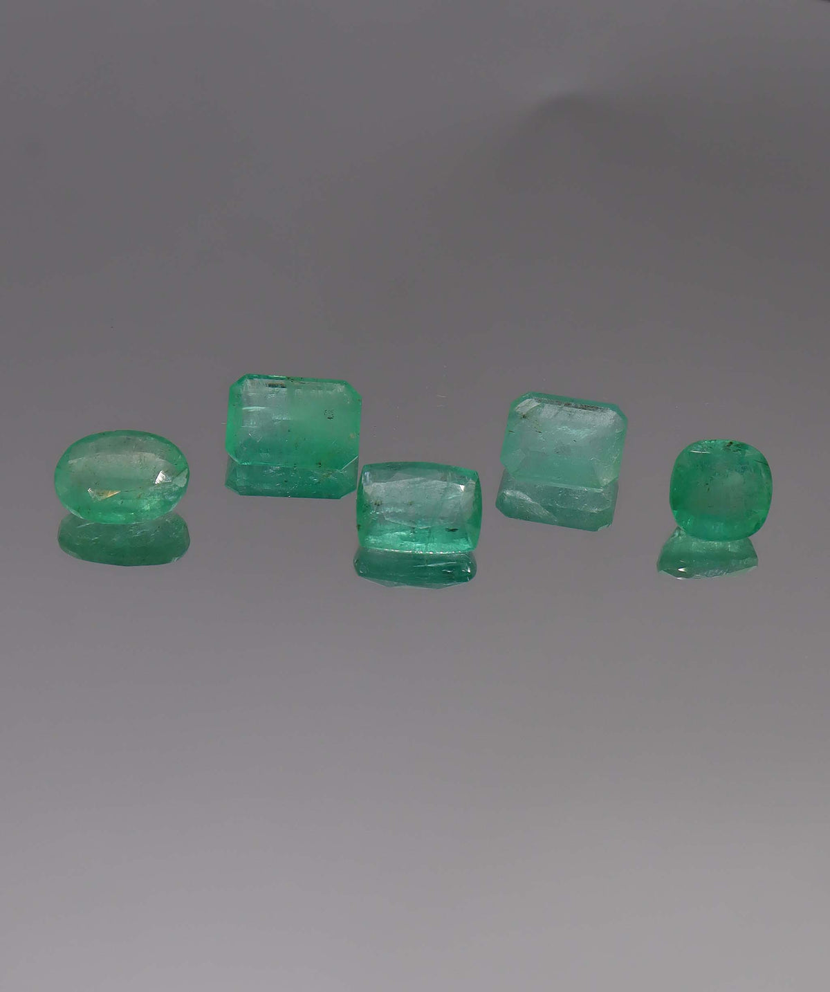 5crt - 5.99crt Panjshir Valley Emeralds LOT No. NDNDX001-5