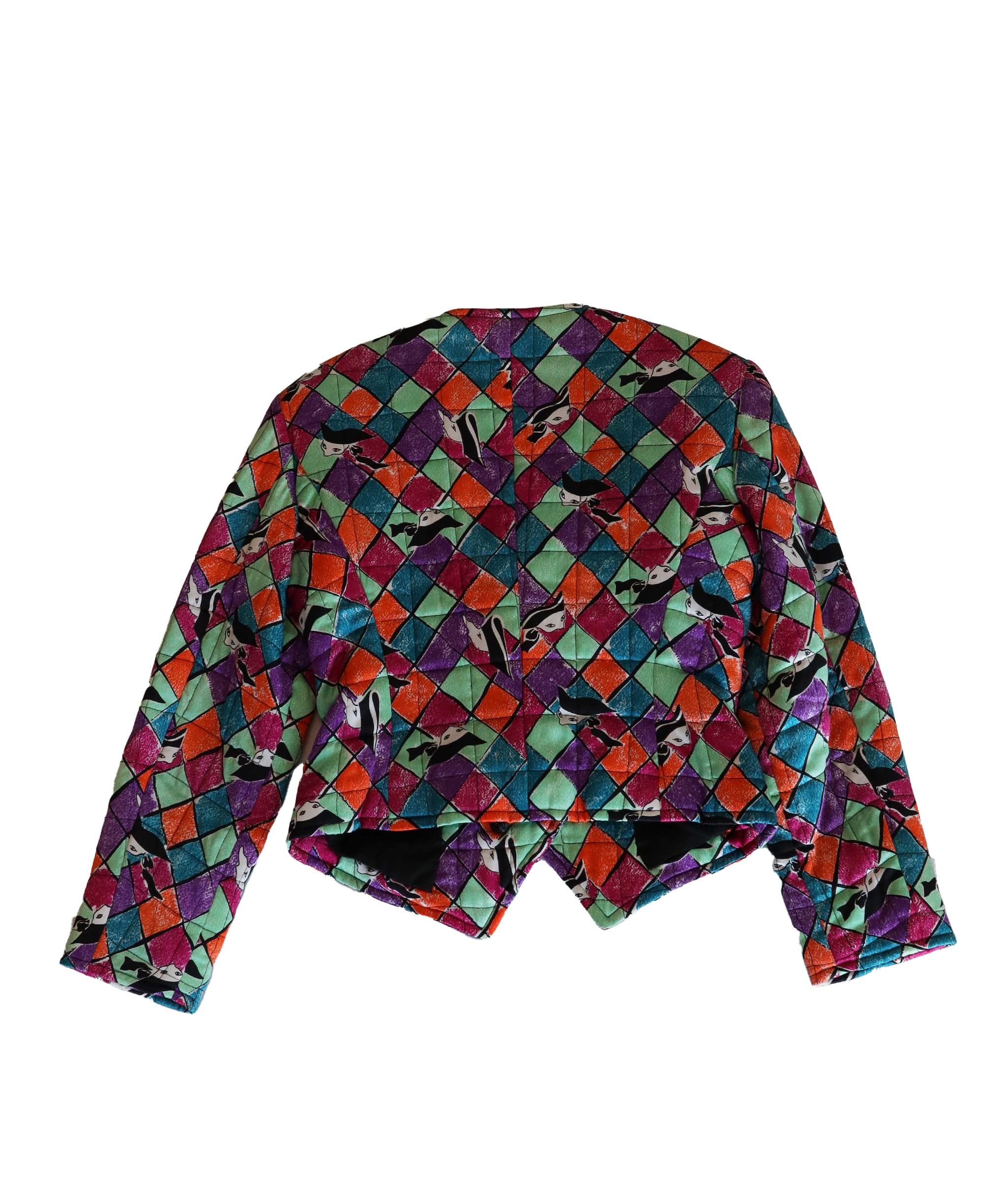 Yves Saint Laurent Arlequin Printed Silk Jacket - AGC1817