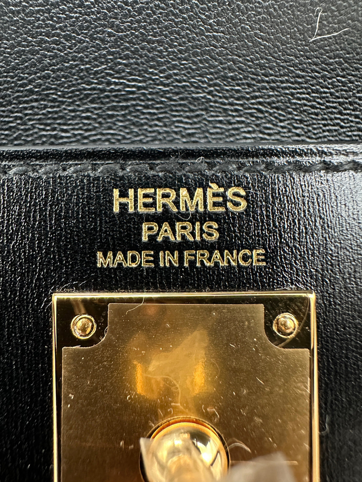Hermès Kelly Elan Black Box Gold Hardware