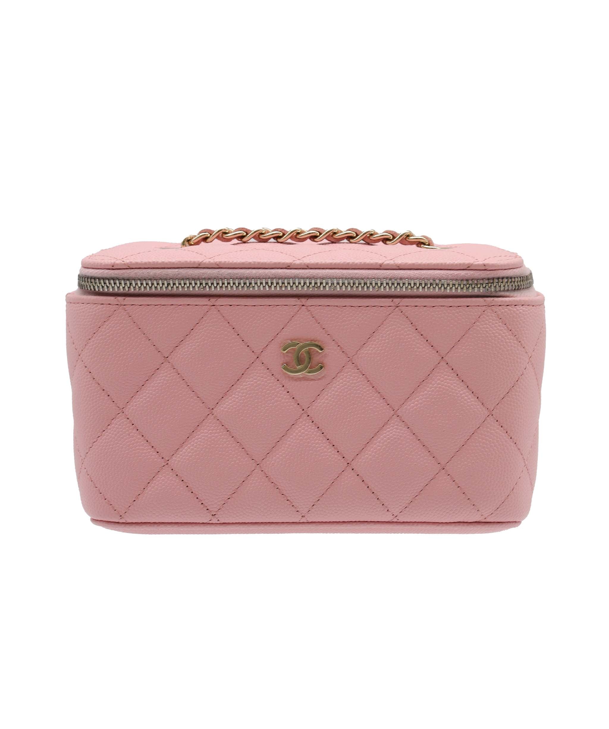 Chanel Rectangle Vanity Pink Caviar LGHW #31 SKC1540