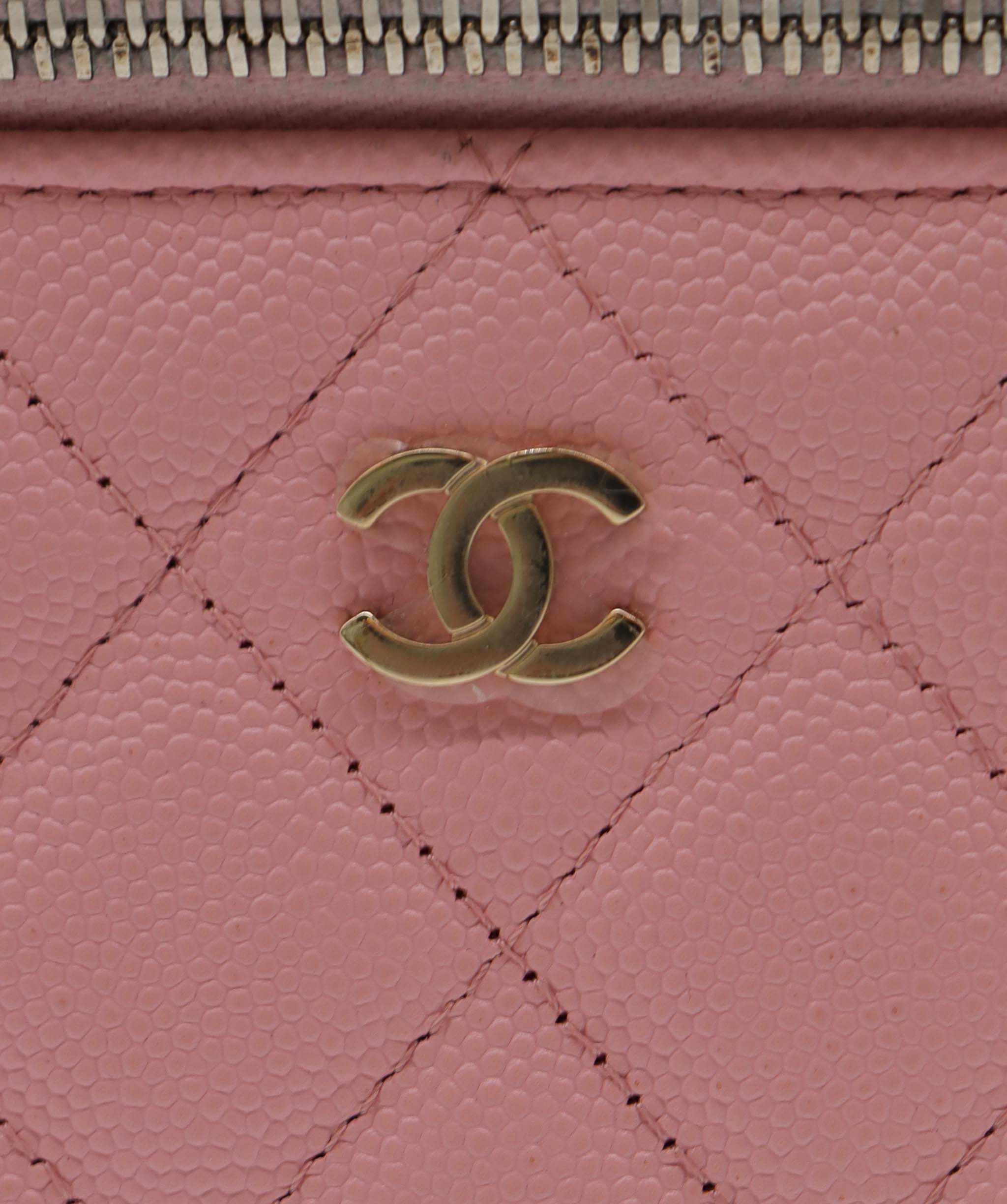 Chanel Rectangle Vanity Pink Caviar LGHW #31 SKC1540