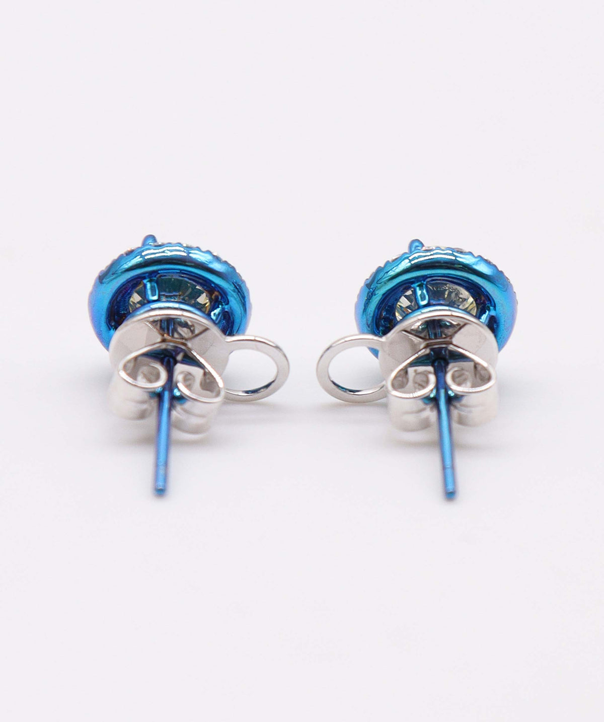 2.39ct Blue Titanium Earrings SPG026