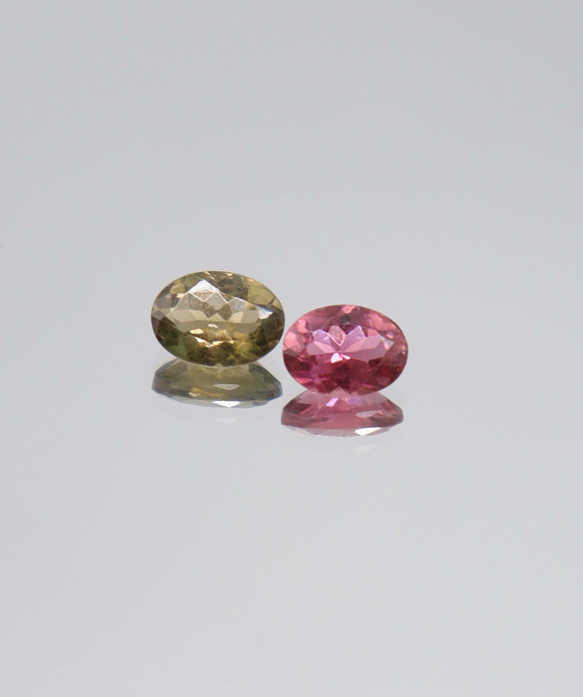 1.55ct Tourmaline Set 2pcs Green/Pink DXBCS5269