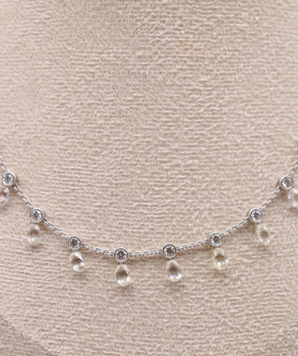 9.97ct Briolette Diamond Necklace SPG010