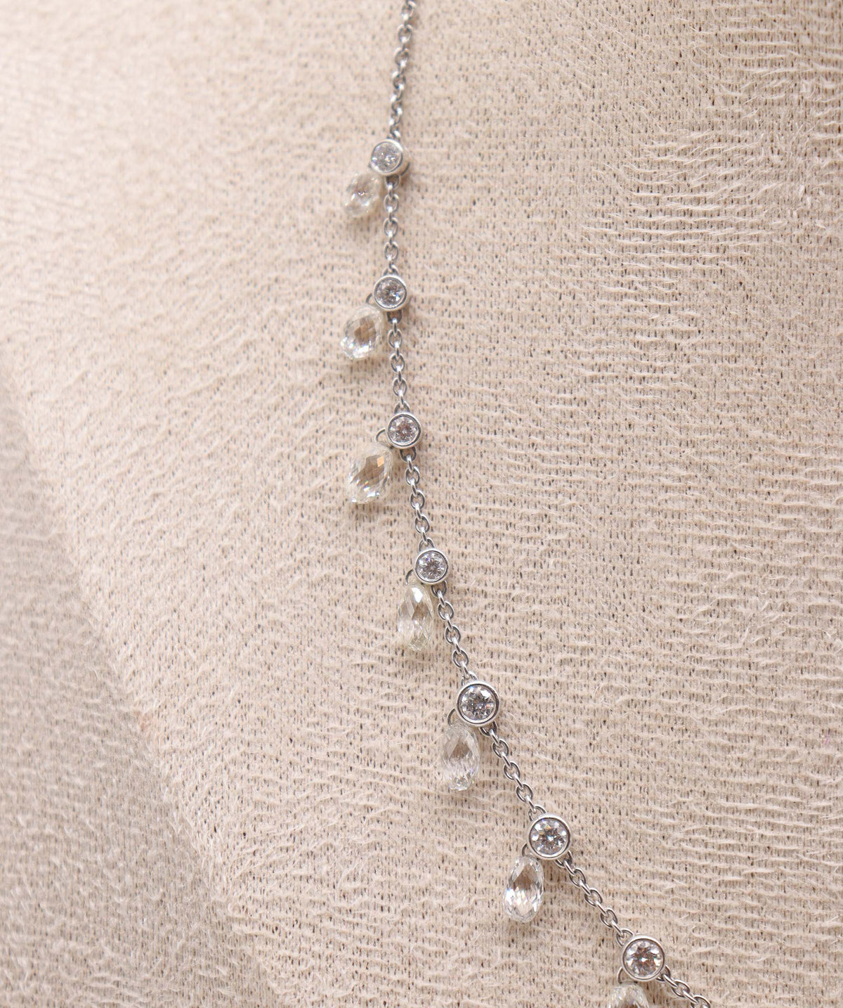 9.97ct Briolette Diamond Necklace SPG010