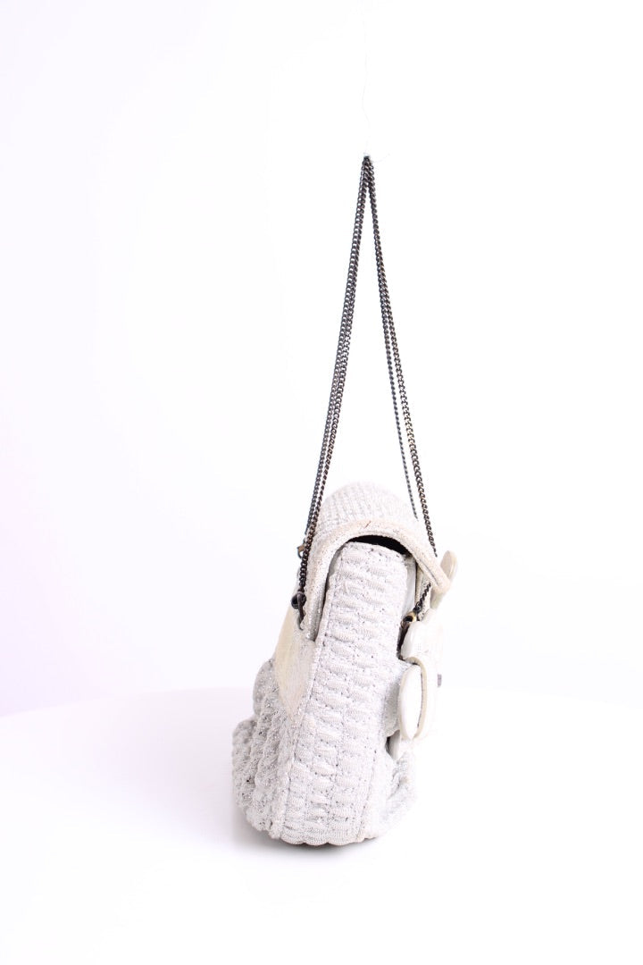 Fendi Mini B Bis Evening Bag Silver