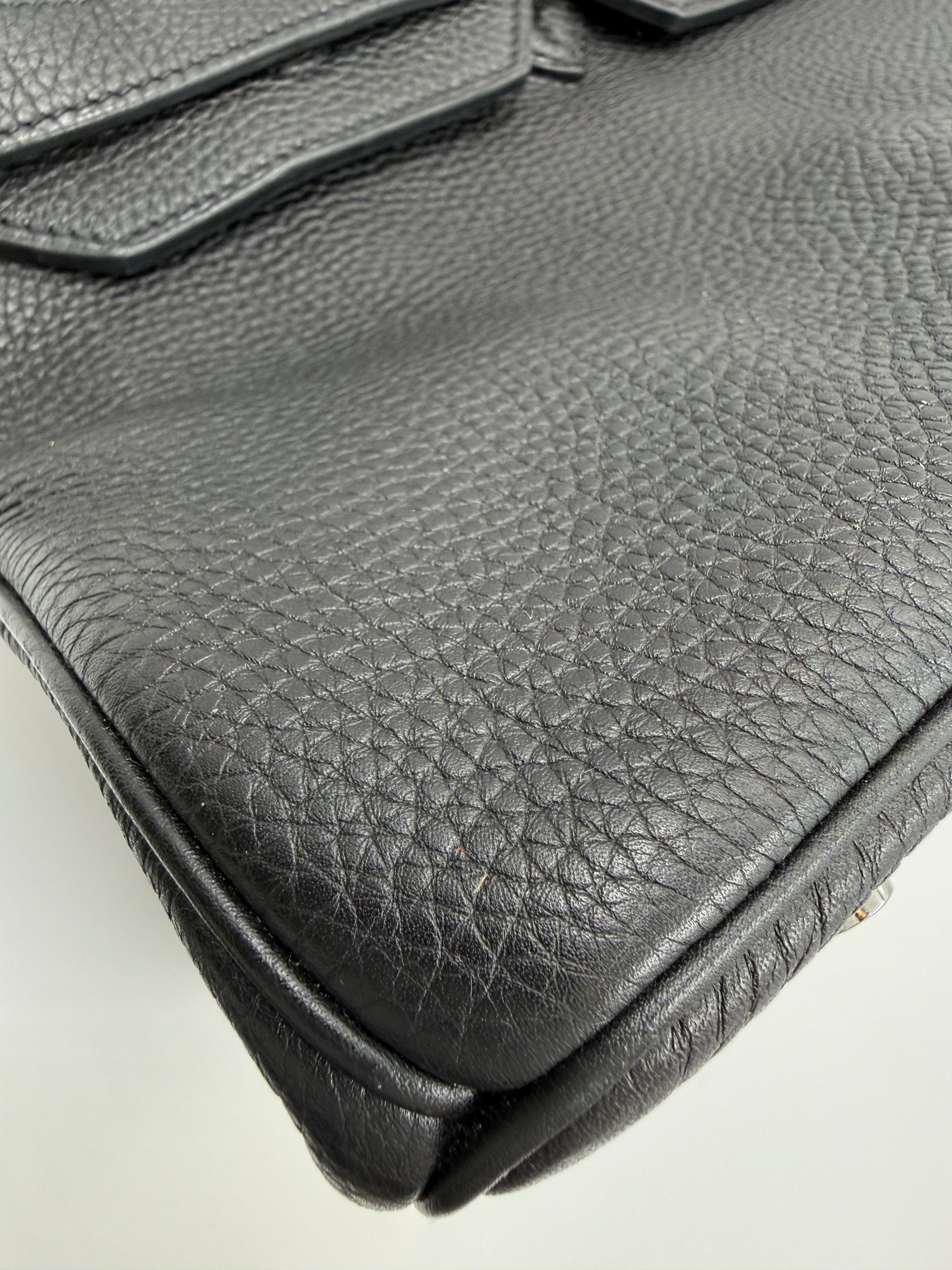 *LONDON LOCATED* PRELOVED HERMÈS JPG SHOULDER BIRKIN BLACK Togo Leather with Palladium Hardware
