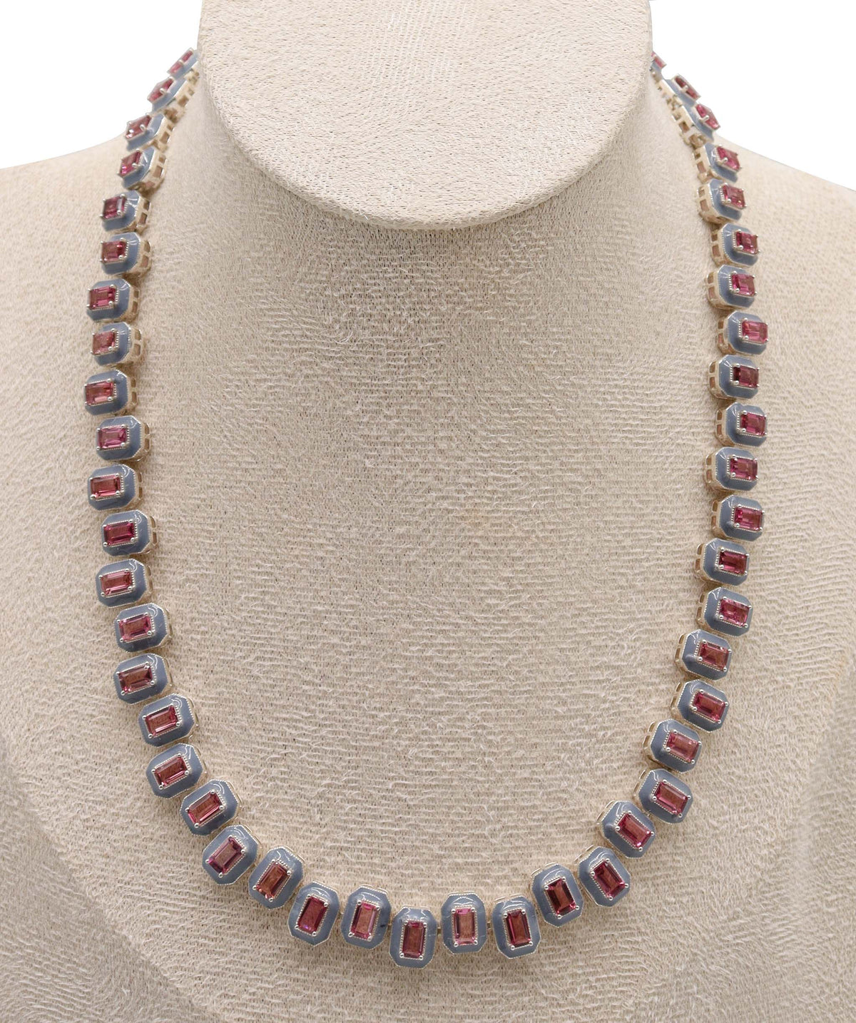 Stoa - 15crts Pink Tourmaline Emerald Necklace HOA007