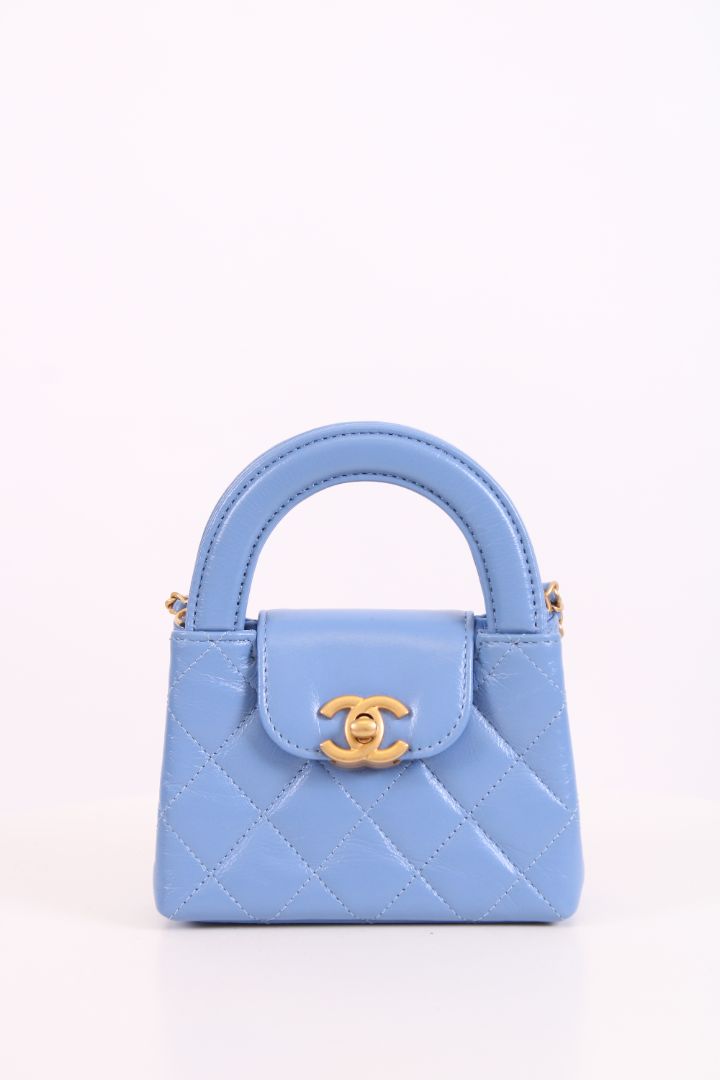 Chanel Micro Kelly Handbag Blue