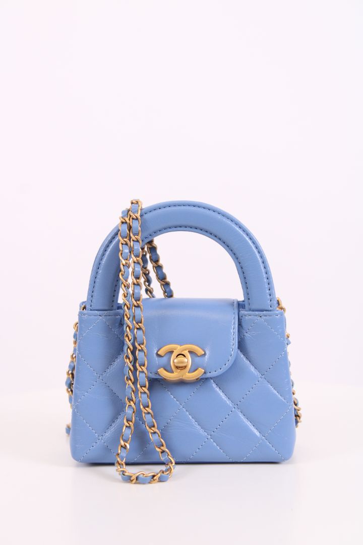 Chanel Micro Kelly Handbag Blue