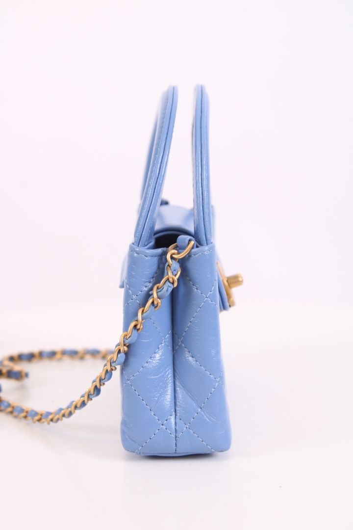Chanel Micro Kelly Handbag Blue