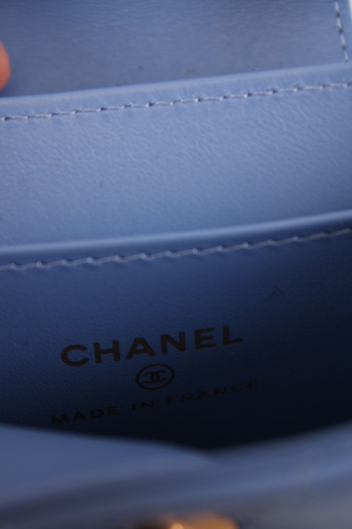 Chanel Micro Kelly Handbag Blue