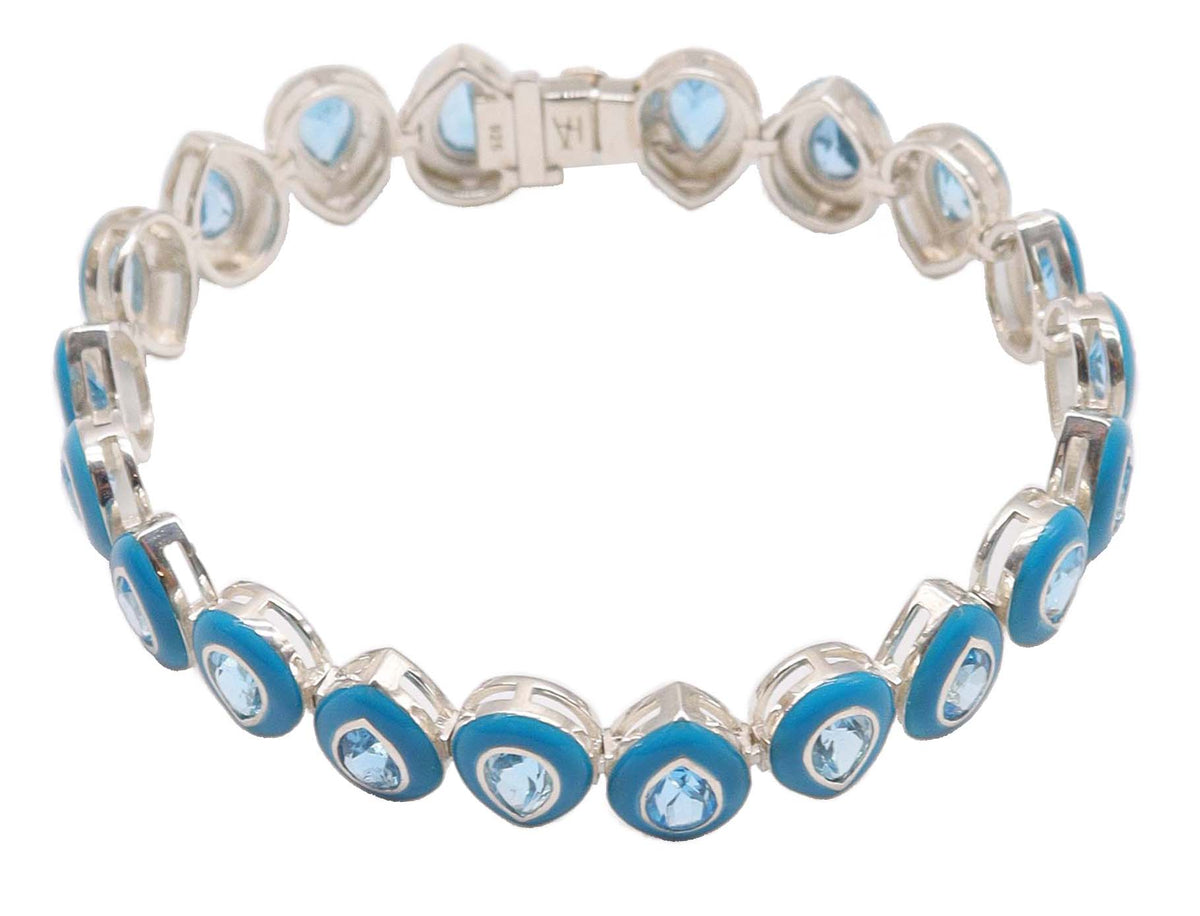 Dakry - 10crts Blue Topaz Pear Bracelet  HOA010