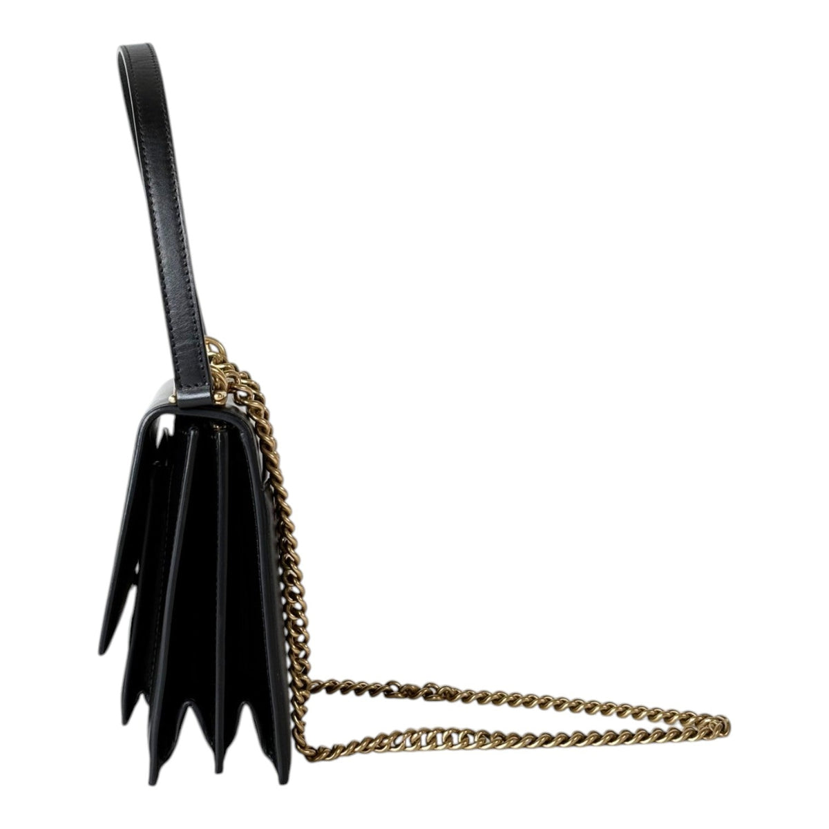 Balenciaga  Black Sharp S Leather Shoulder Bag with Gold Hardware