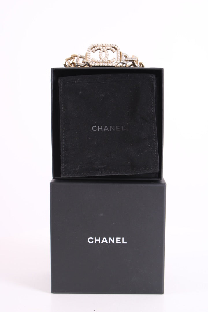 Chanel CC Faux Pearl Bracelet