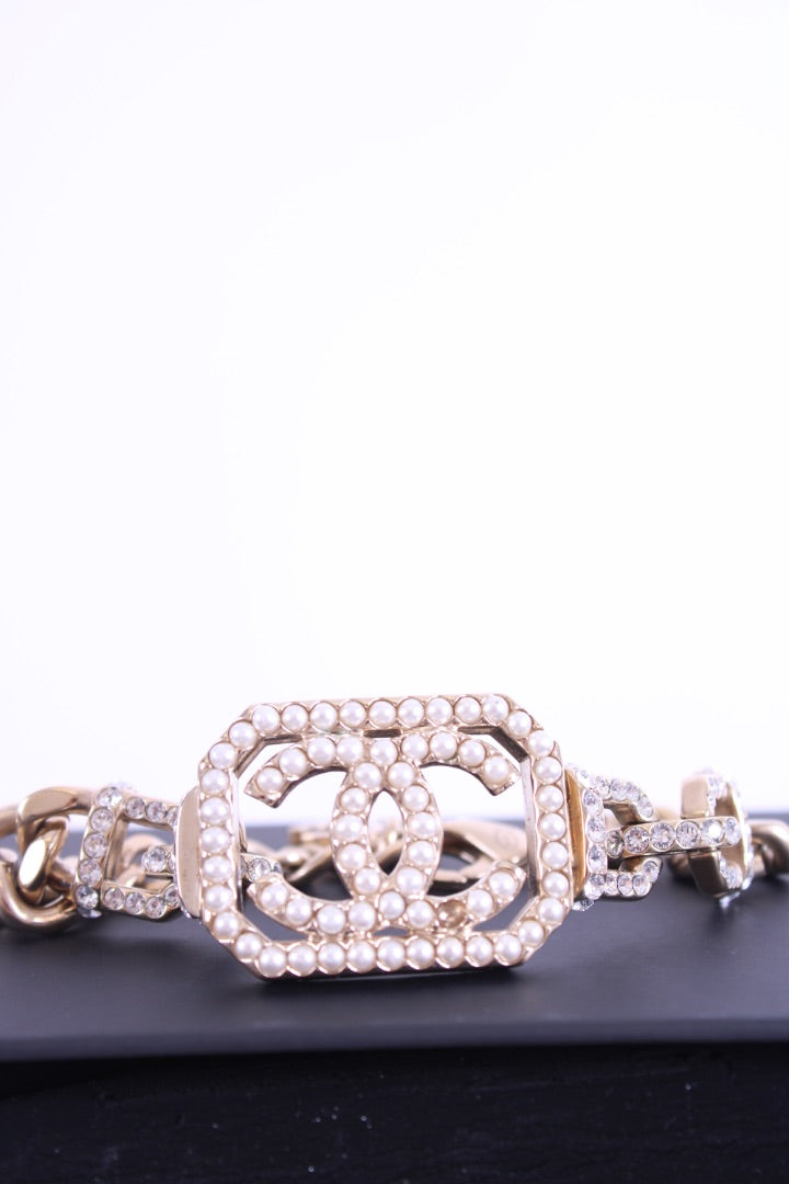 Chanel CC Faux Pearl Bracelet