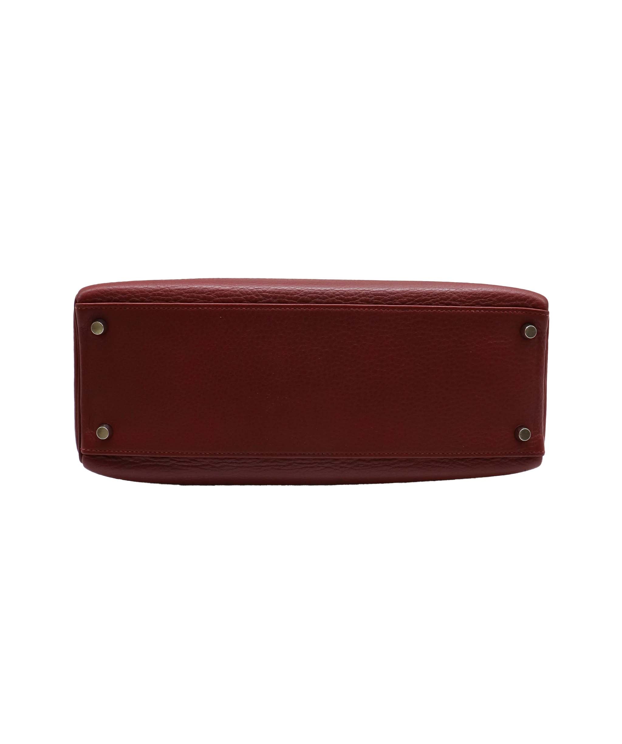 HERMES KELLY 32 RETOURNE  TAURILLON CLEMENCE ROUGE GARANCE HAND SHOULDER BAG □D 90251958 DXBS1353