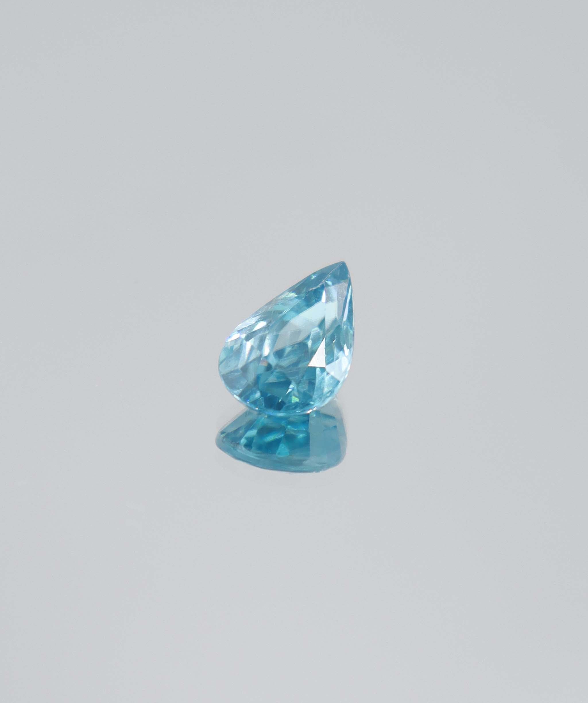 3.64ct Blue Zircon Pear DXBCS5829