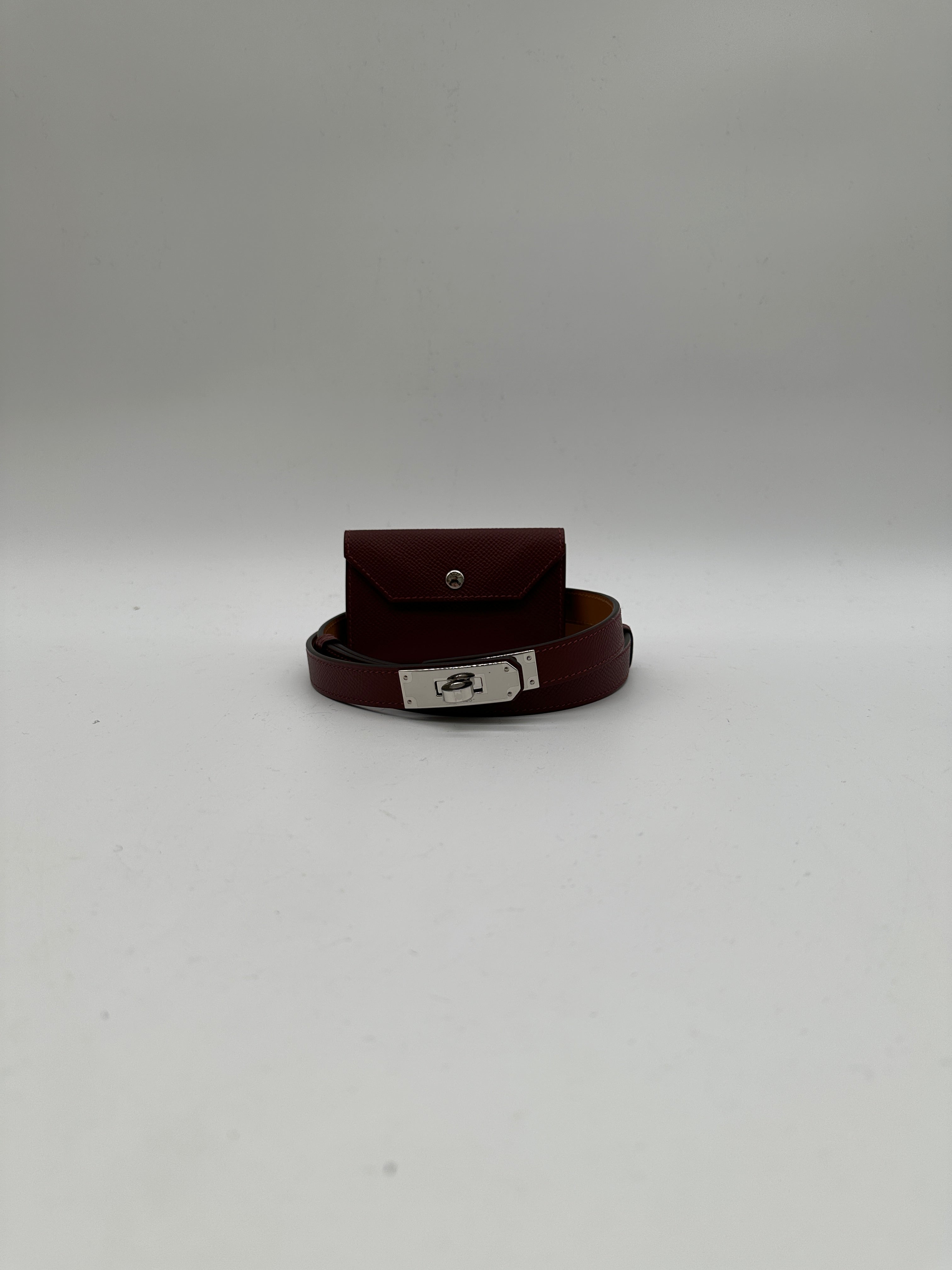 Hermès Kelly 18 Belt with Pocket Rouge H Epsom Palladium Hardware
