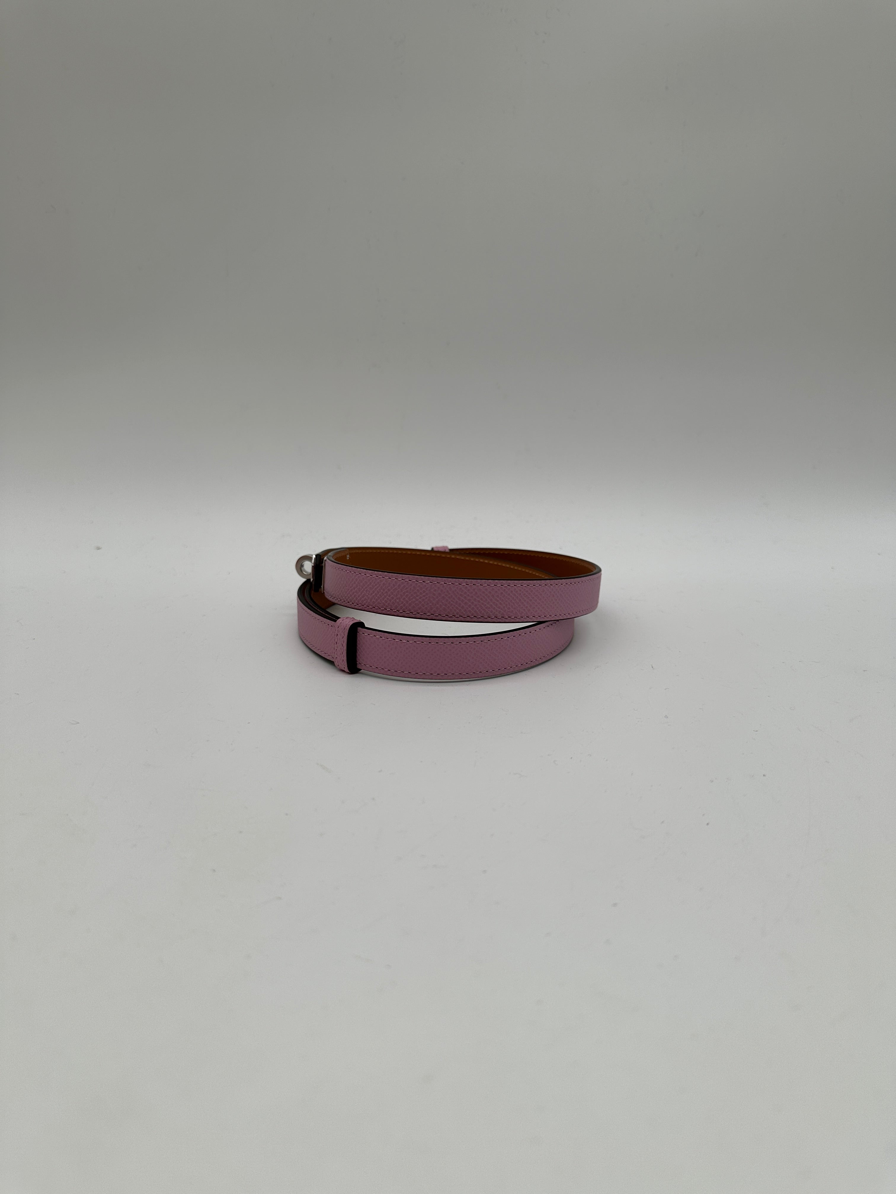 Hermès Kelly 18 Belt Mauve Sylvester Epsom  Palladium Hardware