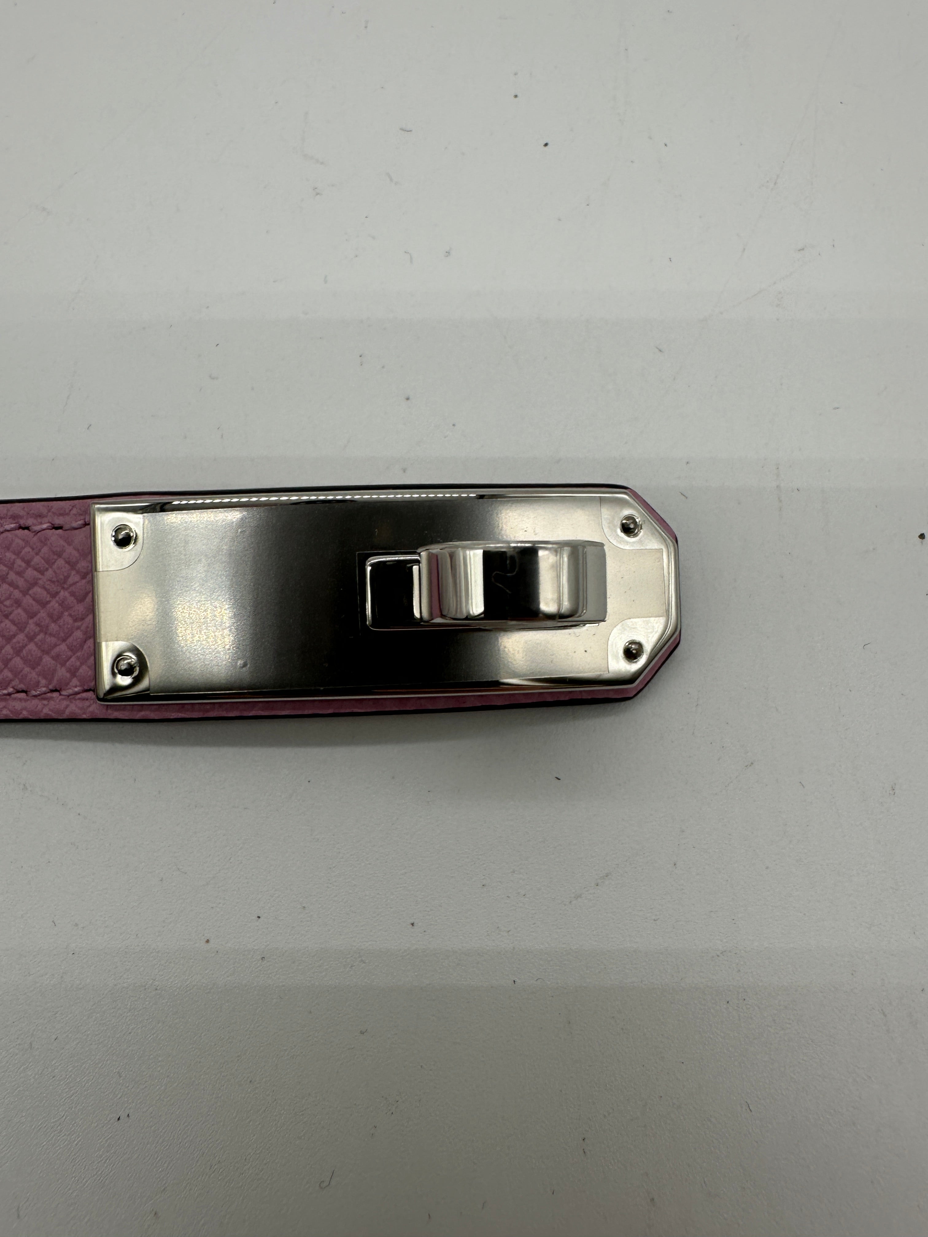 Hermès Kelly 18 Belt Mauve Sylvester Epsom  Palladium Hardware