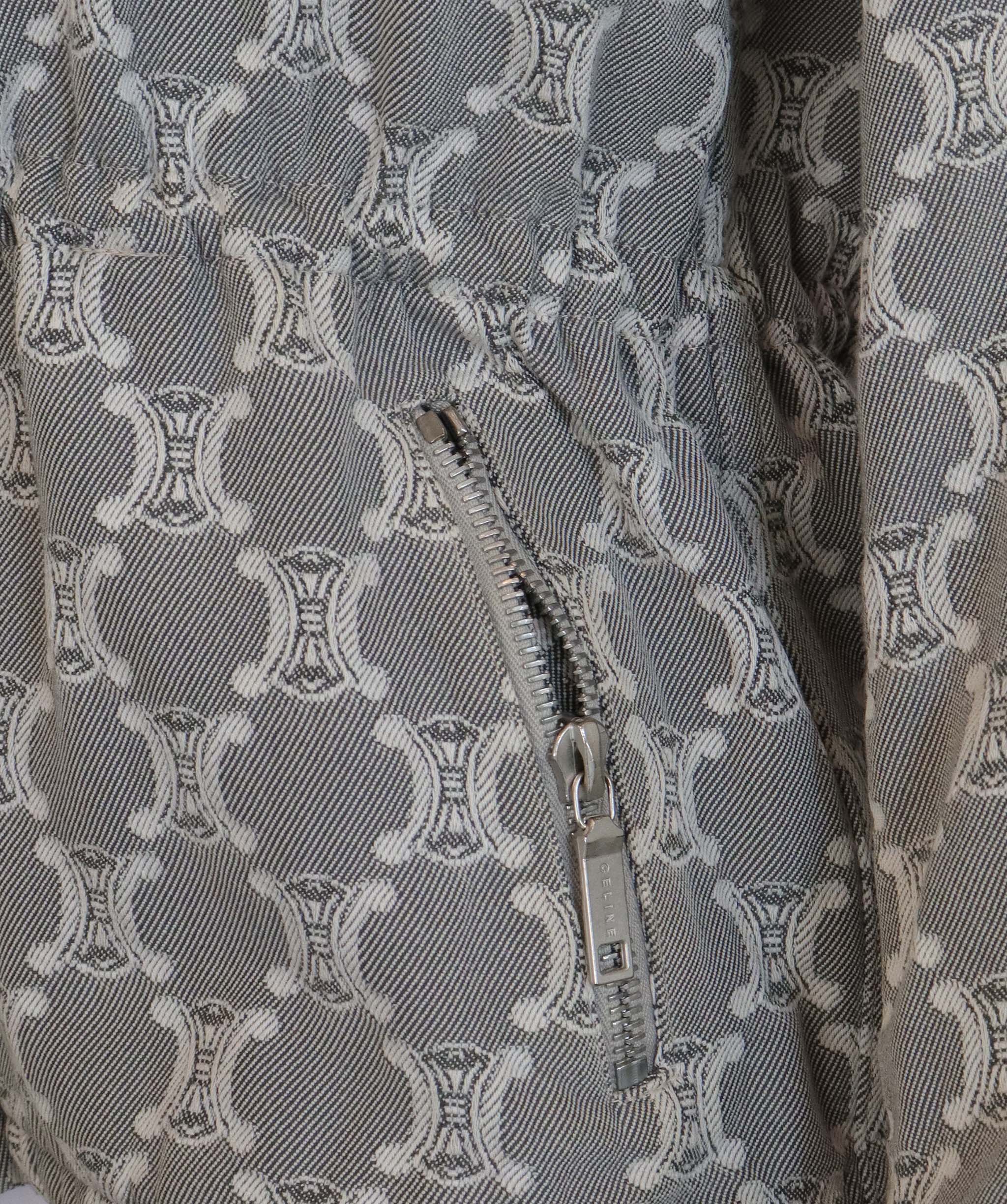 Celine Macadam Denim Jacket Gray Hoodie  DXBK0154