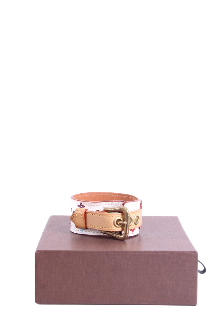 Louis Vuitton X Takashi Murakami Monogram Bracelet White/ Multi Colured