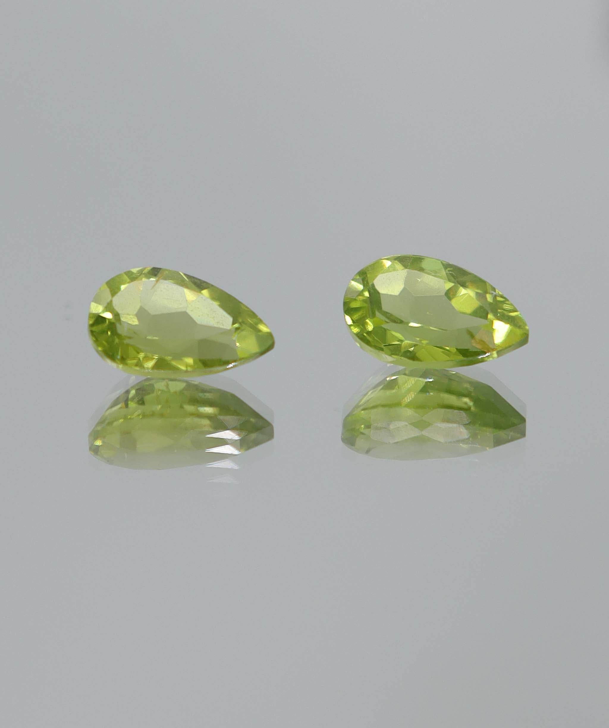 3.30ct Peridot Pear PAIR DXBCS5237