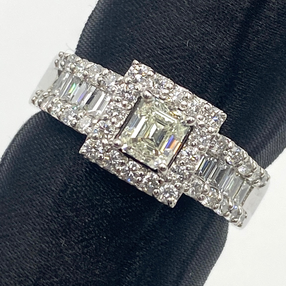 Pt900 dial ring D0.507 D0.84 8g 51180 US6.75