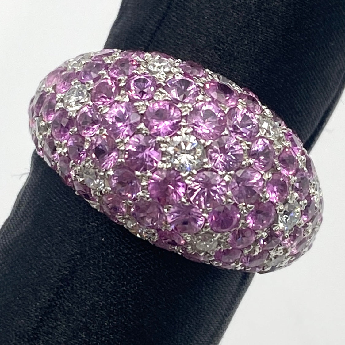 750 Pink Sapphire Ring PSS5.82 D0.94 9.7g GRJ 46819 US7.25