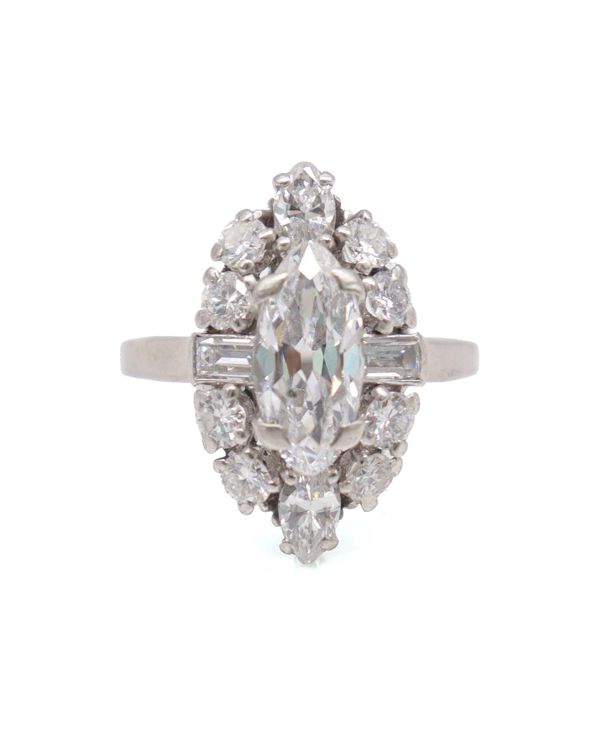 A Diamond Navette Ring WA22630