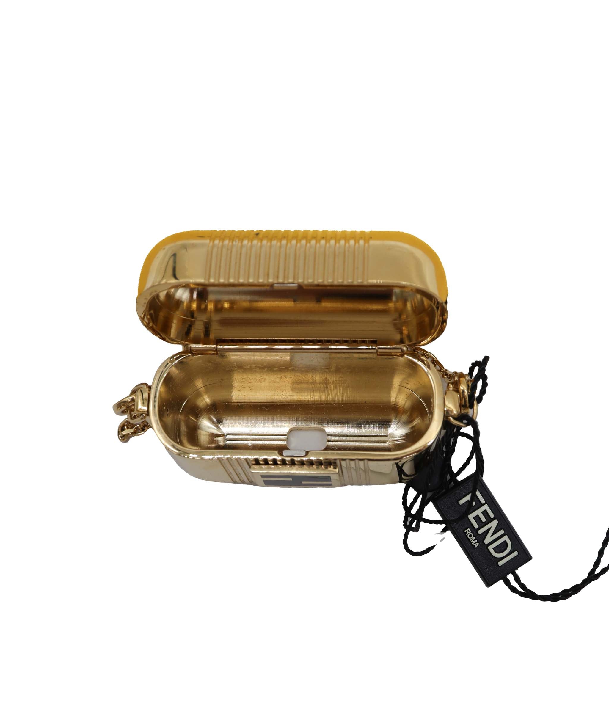 Fendi Chaos gold-tone metal and enamel AirPods Pro case - DXBS2325